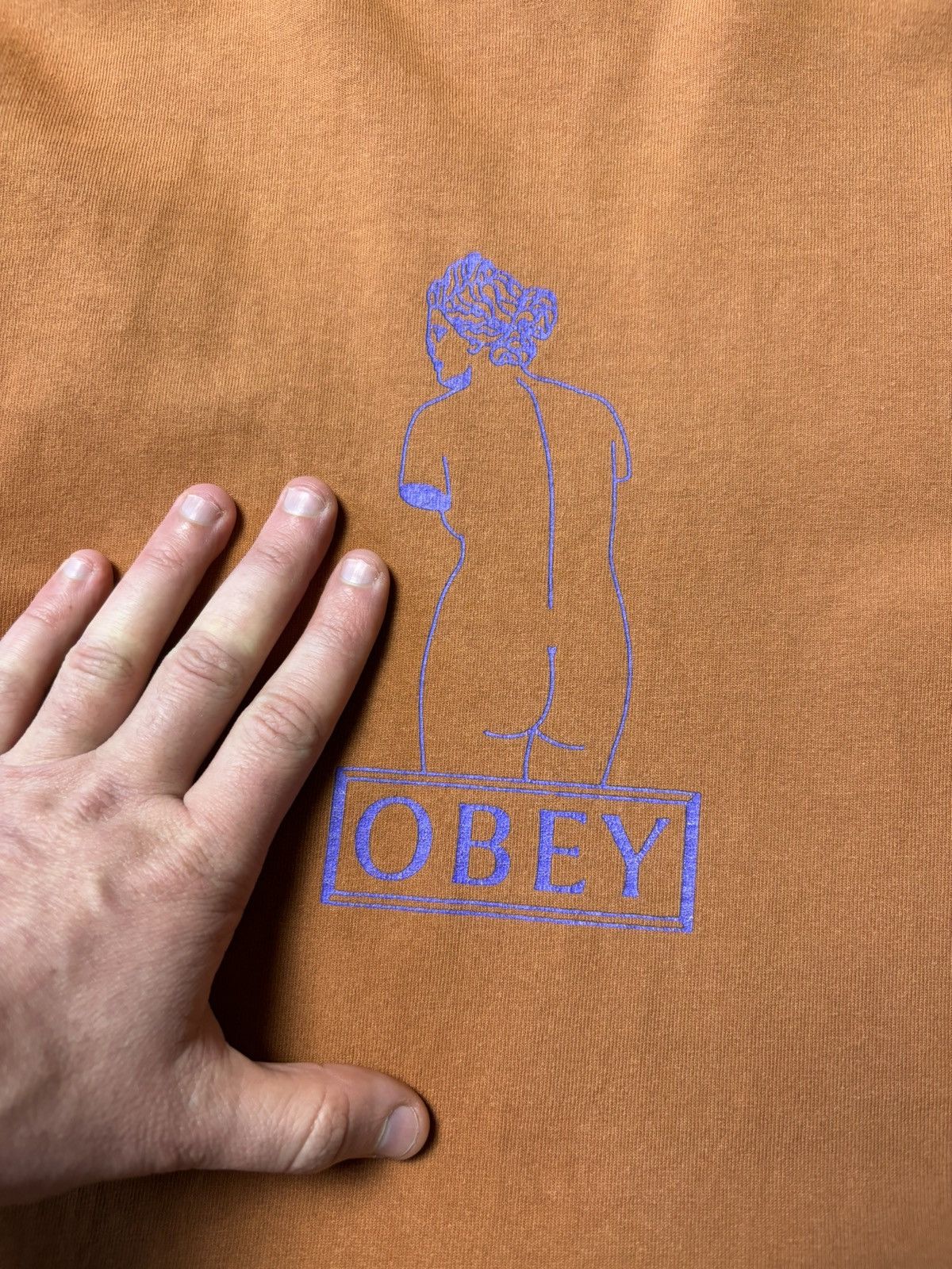 Obey Vintage Obey brown t-shirt tee Made in Mexico Size US M / EU 48-50 / 2 - 5 Thumbnail