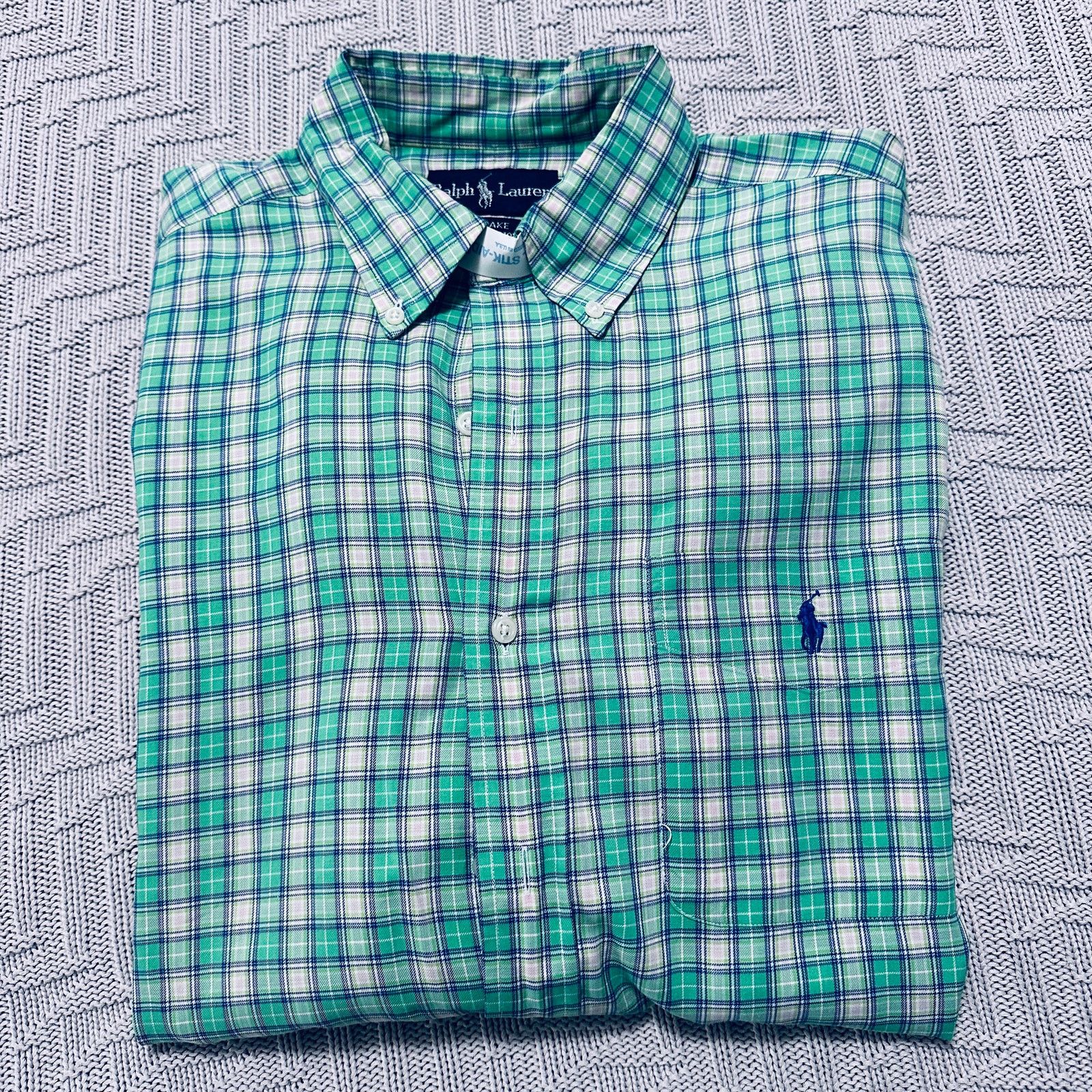 Ralph Lauren Ralph Lauren green summer plaid Blake fit button down Size US M / EU 48-50 / 2 - 1 Thumbnail
