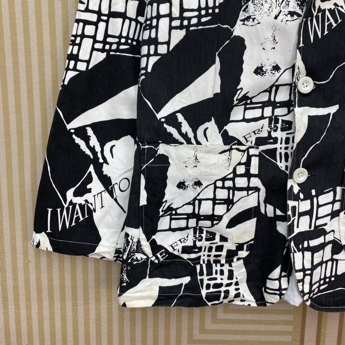Art Comes First 🫶Art Blazer Allover printed I want To Be Free Blazer Jacket Size US M / EU 48-50 / 2 - 3 Thumbnail