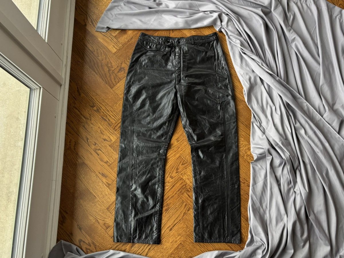 Schott × Vintage Vintage Brimaco Leather Pants 1960s British Cycle Acme Moto Size US 31 - 15 Thumbnail