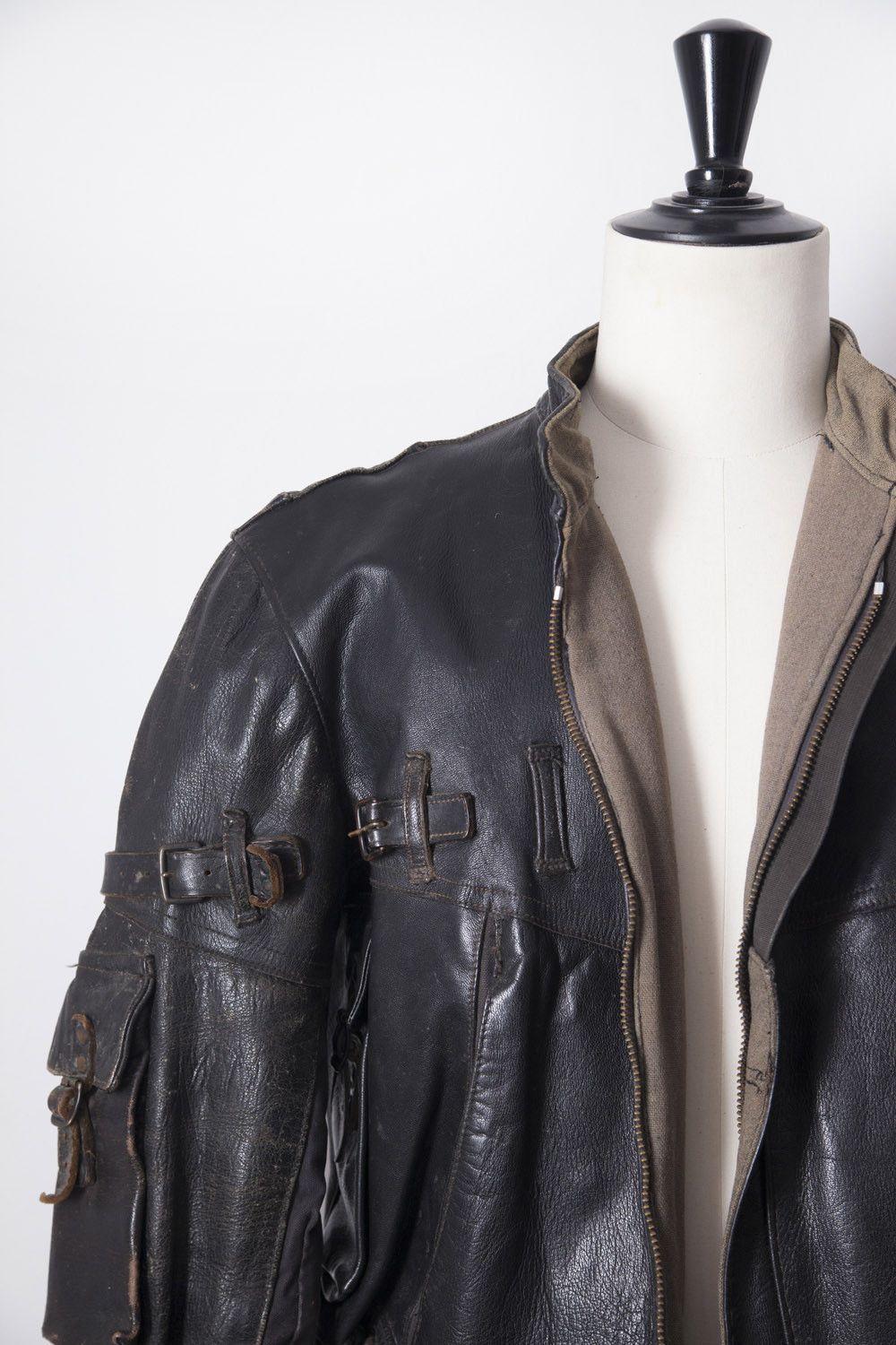 Vintage Vintage 1930's leather ordonnansjacka / swedish moto jacket Size US M / EU 48-50 / 2 - 3 Thumbnail