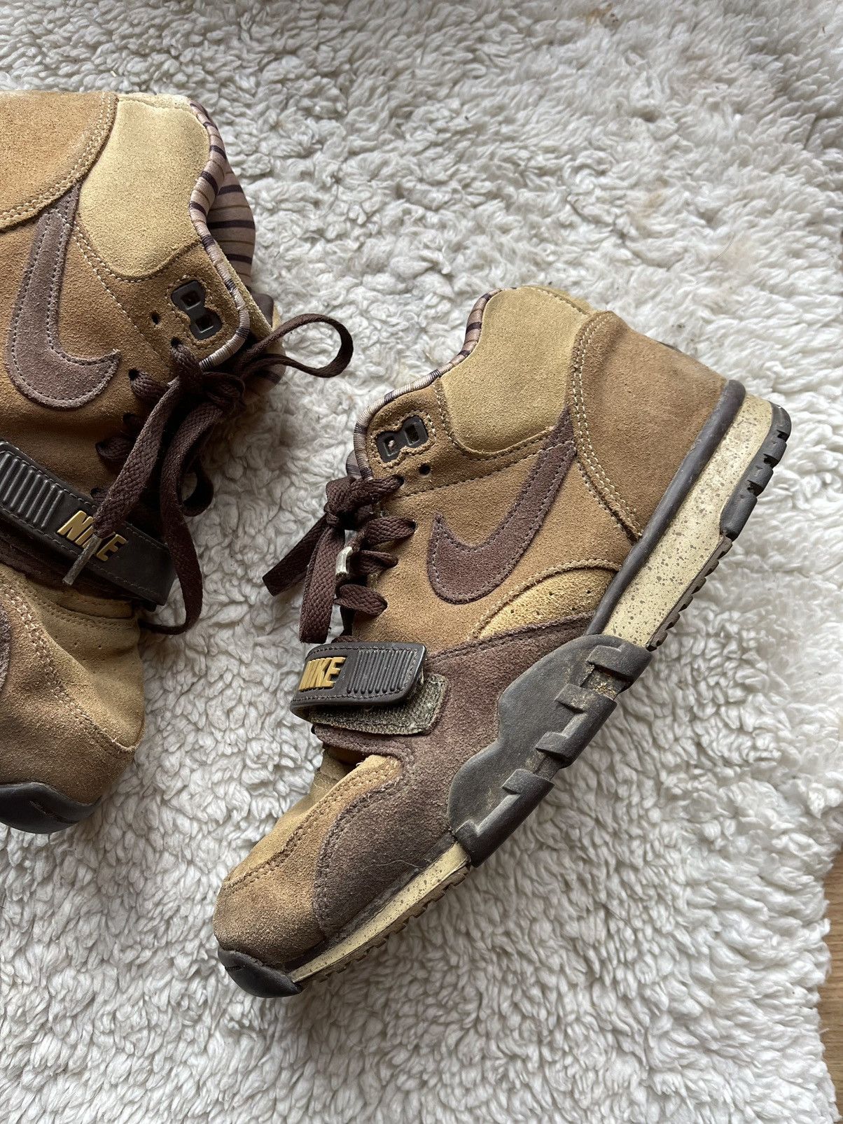 Japanese Brand × Nike × Vintage 2003 Nike Air Trainer 1 Brown Shima Shima vintage high Size US 7.5 / EU 40-41 - 2 Thumbnail