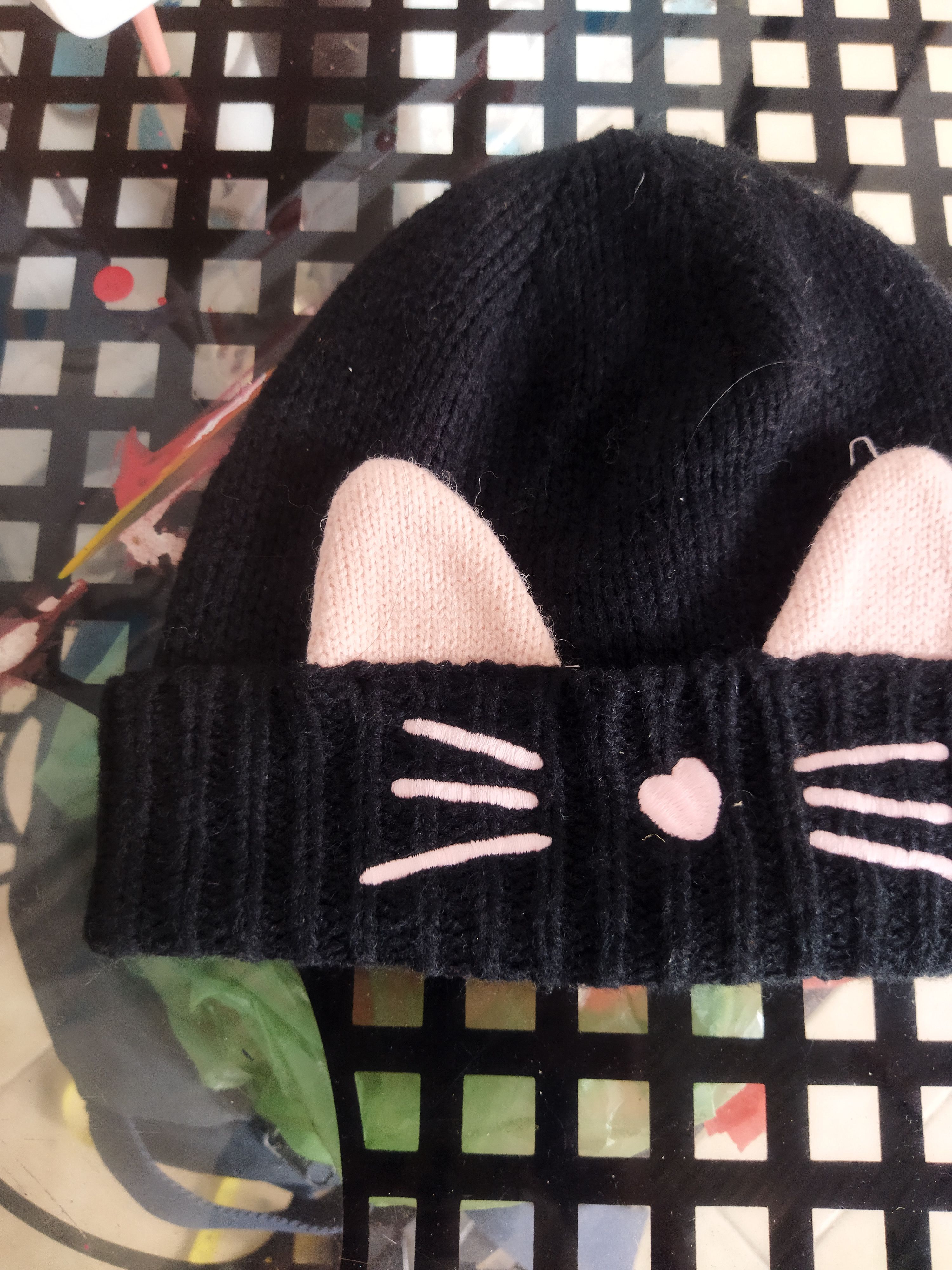 Japanese Brand Siggi Cat Ear Beanie — Kawaii Y2K Style — NVMBER17 Size ONE SIZE - 2 Thumbnail