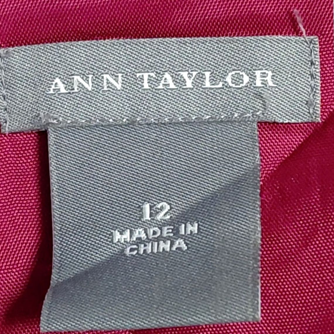 Ann Taylor Ann Taylor Dress Womens 12 Pink Silk Strapless Solid Sleeveless Knee Length Women Size Size XL / US 12-14 / IT 48-50 - 5 Thumbnail