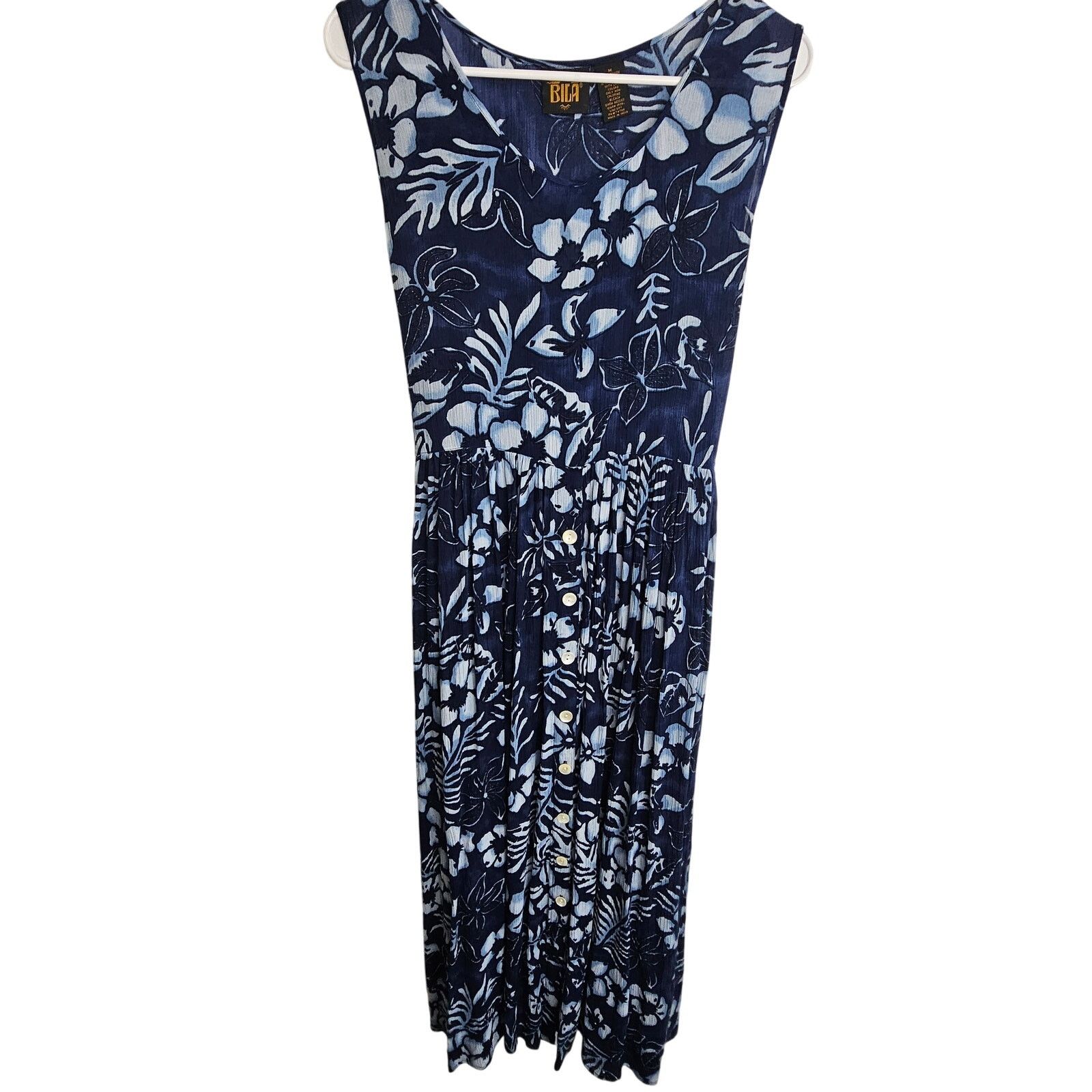 BIJAN Vintage Bila Womens Floral Maxi Dress M Resortwear Tropical Size M / US 6-8 / IT 42-44 - 1 Thumbnail