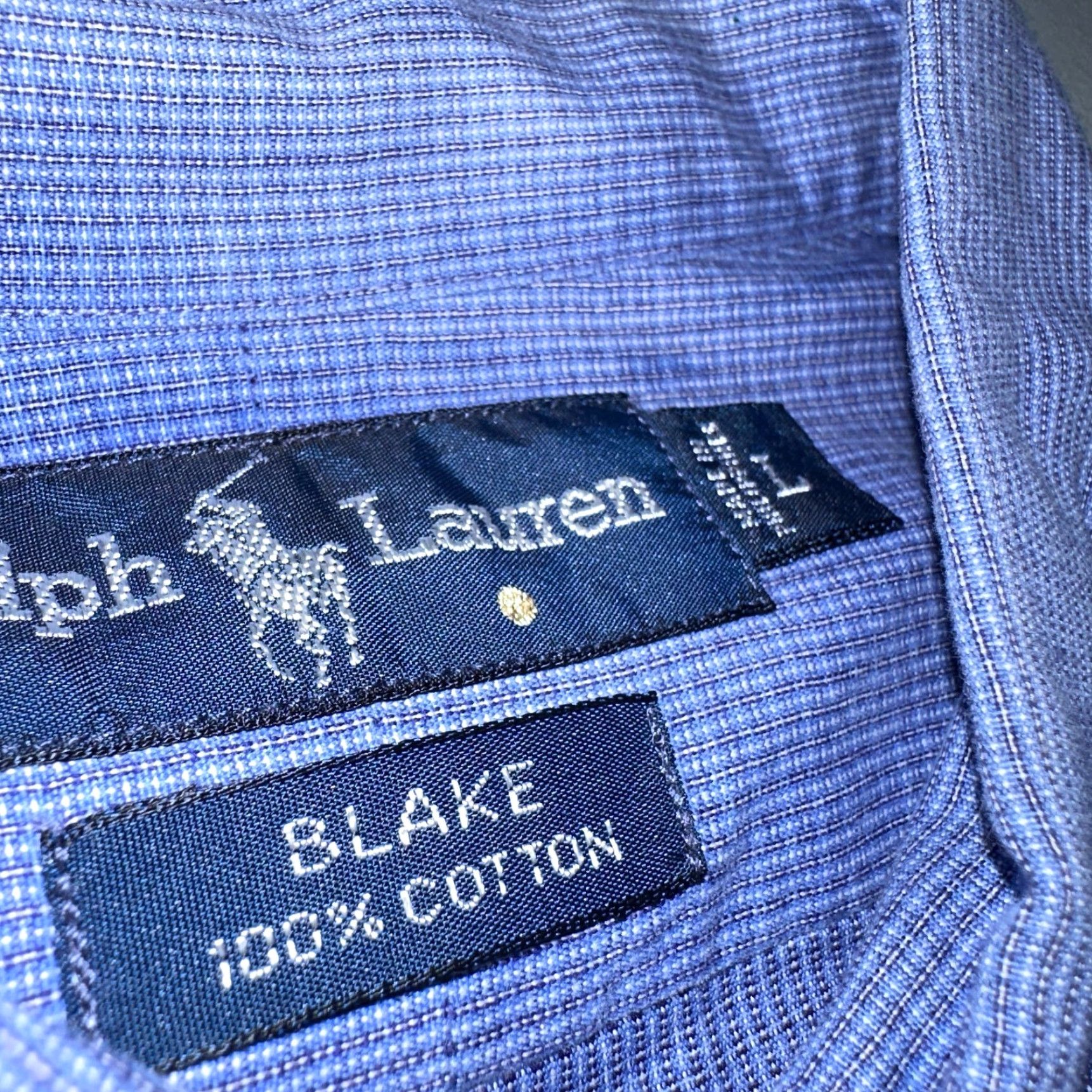 Polo Ralph Lauren VINTAGE Ralph Lauren Polo Shirt Men Blake Button-Down Two-Ply Blue Plaid L Size US L / EU 52-54 / 3 - 4 Thumbnail