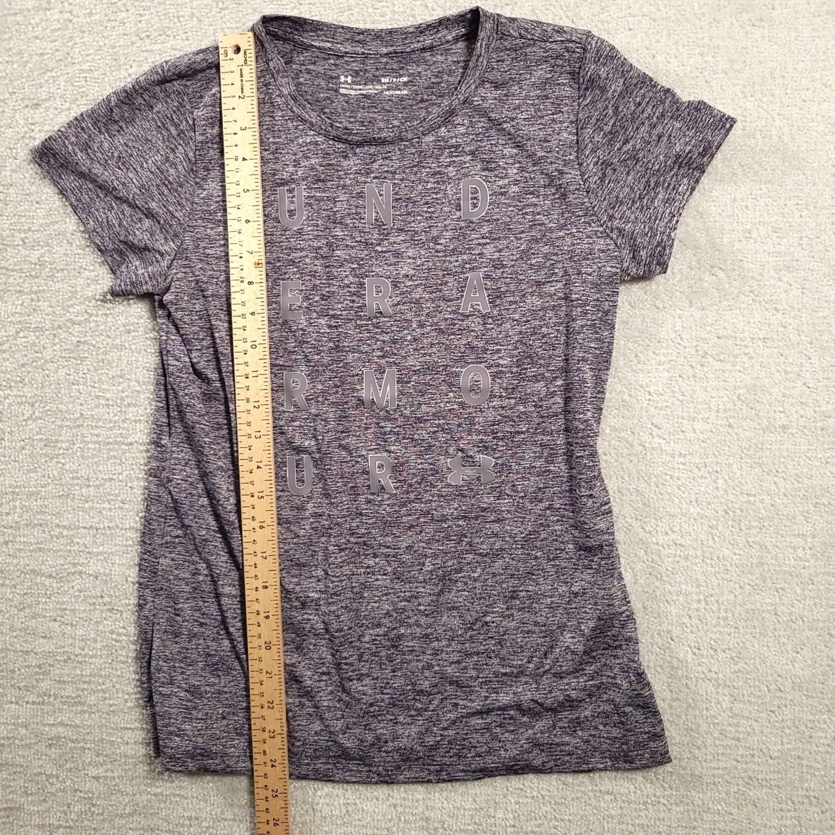 Under Armour Under Armour Mens S Shirt HeatGear Loose Heather Gray Spellout Short Sleeve Size US S / EU 44-46 / 1 - 5 Thumbnail