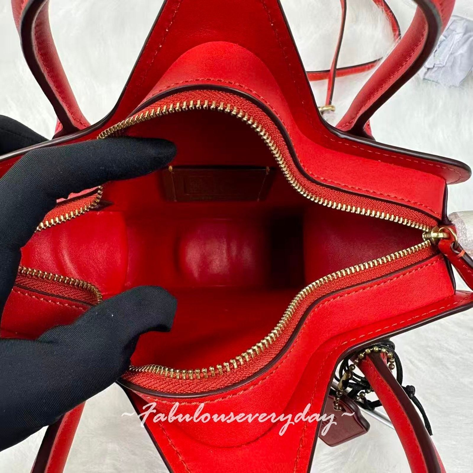 Coach Coach Star Bag Crossbody In Regenerative Leather/Gold/ Red Size ONE SIZE - 7 Thumbnail