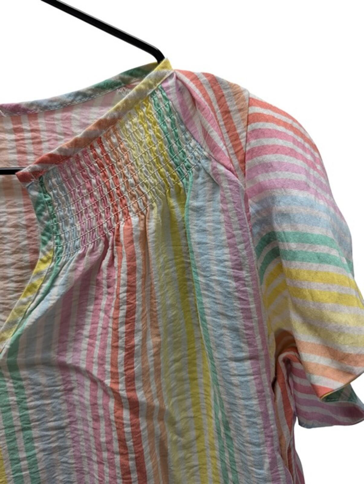 Other Michelle McDowell Rainbow Stripe Seersucker Blouse Top – S Size S / US 4 / IT 40 - 3 Thumbnail