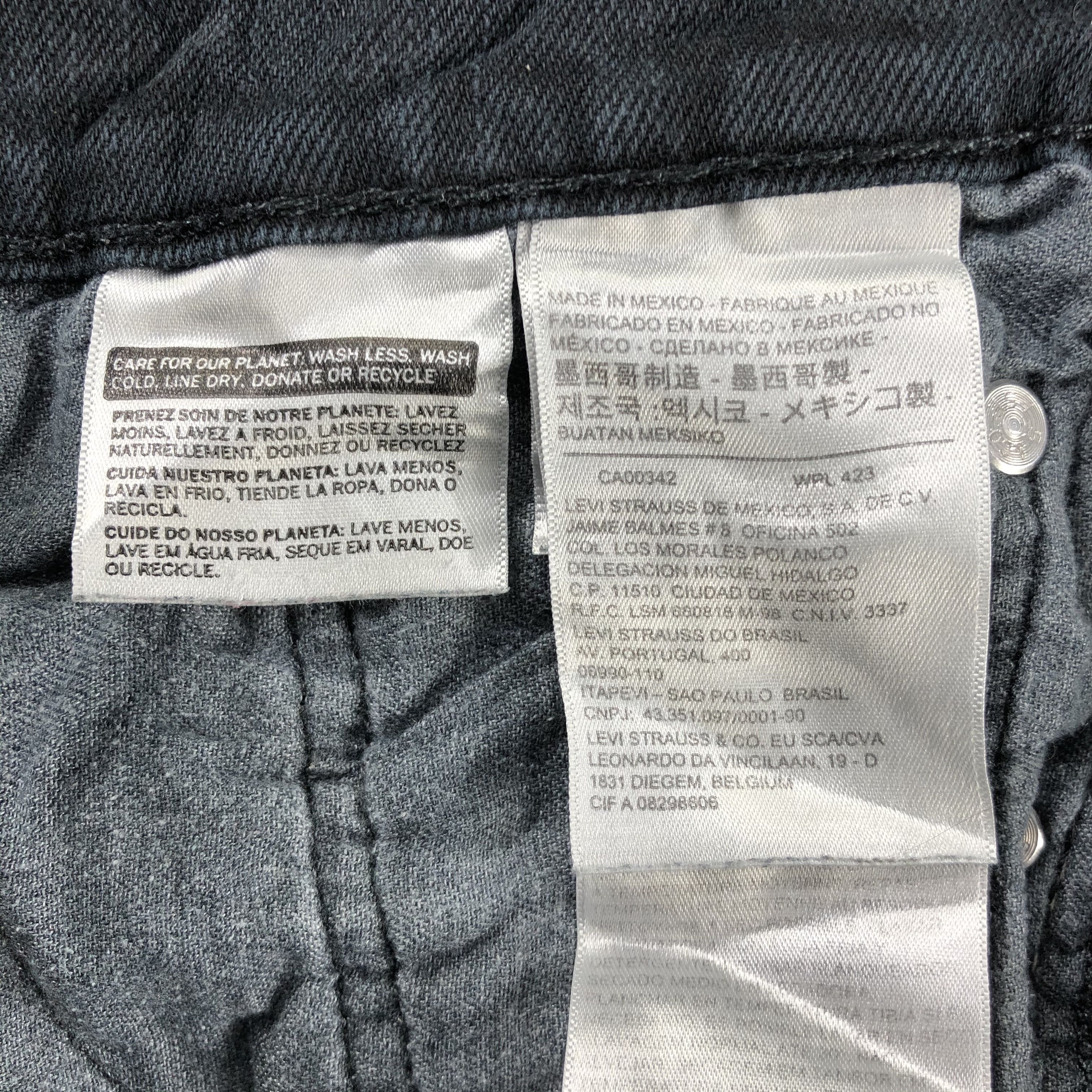Levi's Vintage Faded Black Levis 511 Jeans-J2635 Size US 31 - 11 Thumbnail