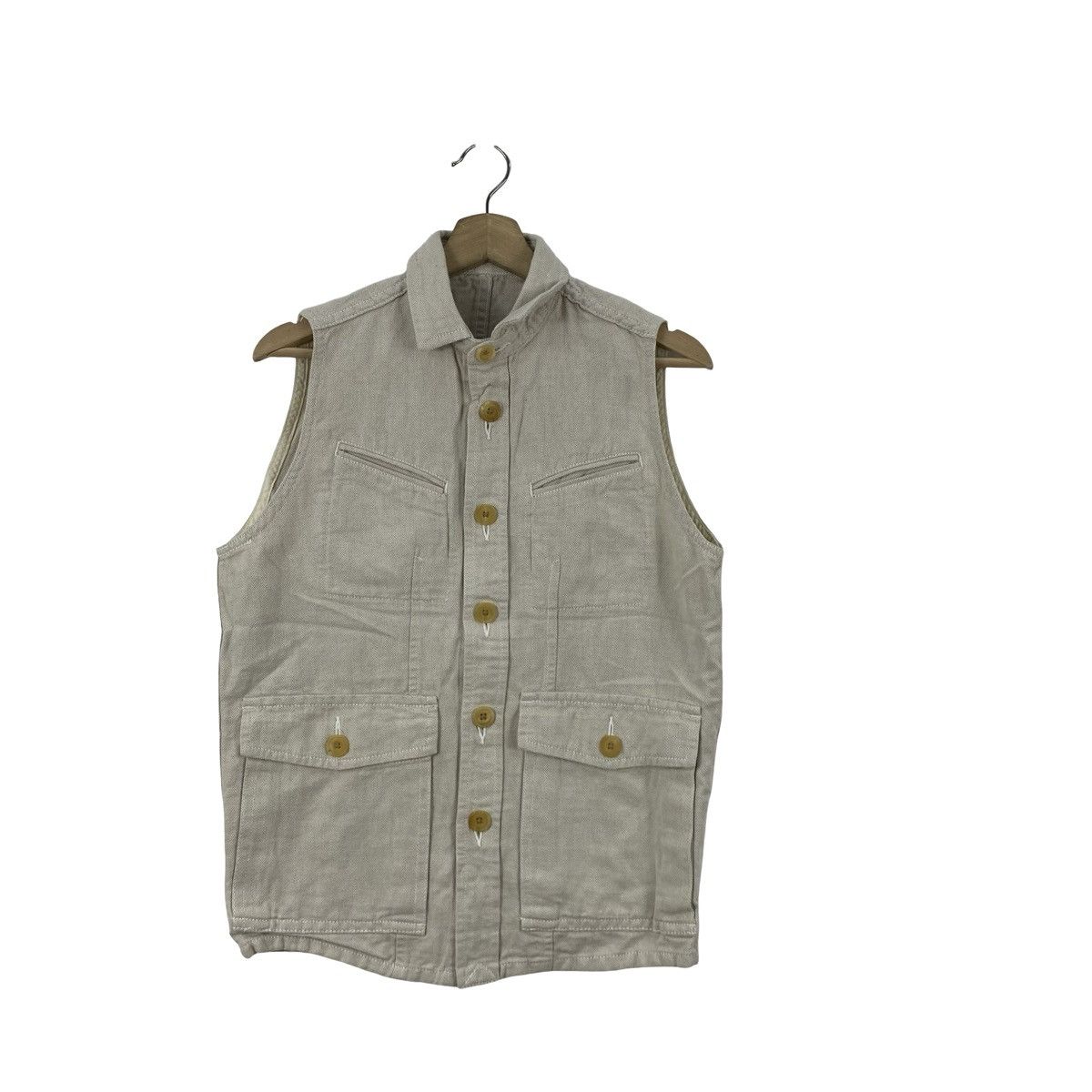 Vintage Vintage TOKISHIRAZU Utility Vest Canvas Pocket Workwear Size S / US 4 / IT 40 - 3 Thumbnail