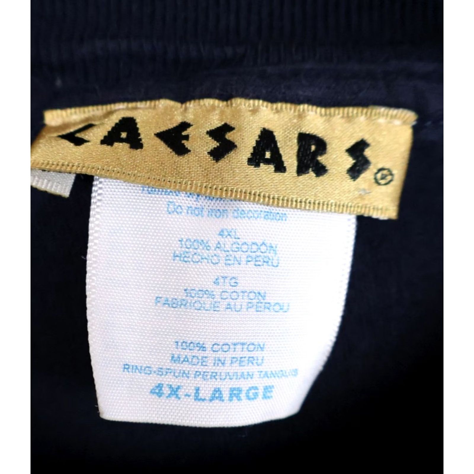 Palace VTG Caesars Palace T-Shirt Men's 4XL Dark Blue Logo Print Graphic Caesars Palace California Atlantic City 90s City Retro Shirt Mens Size US XXL / EU 58 / 5 - 3 Thumbnail