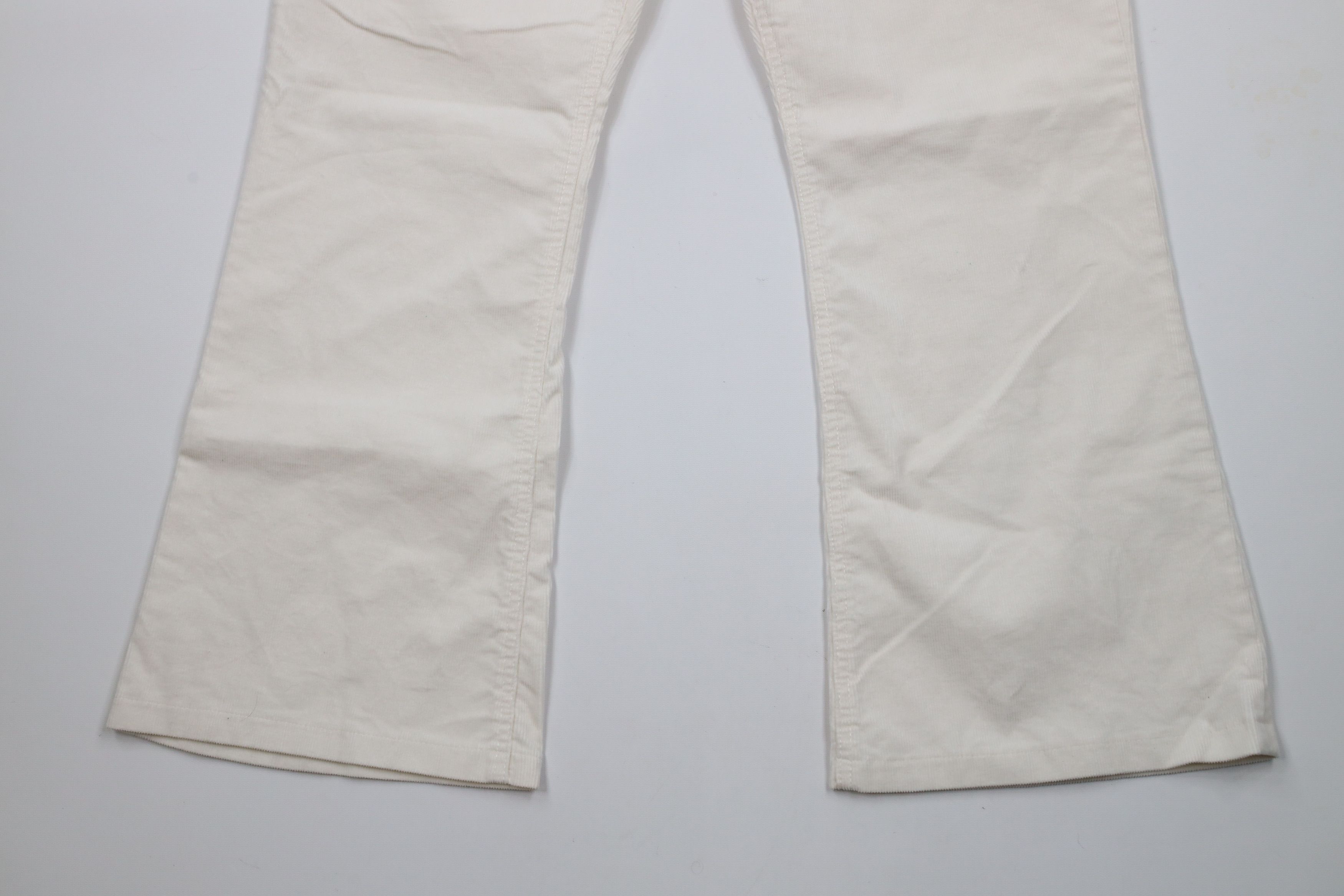 Gap × Vintage Vintage Y2K Gap Flare High Rise Corduroy Chino Pants Cream Size 32" / US 10 / IT 46 - 4 Thumbnail