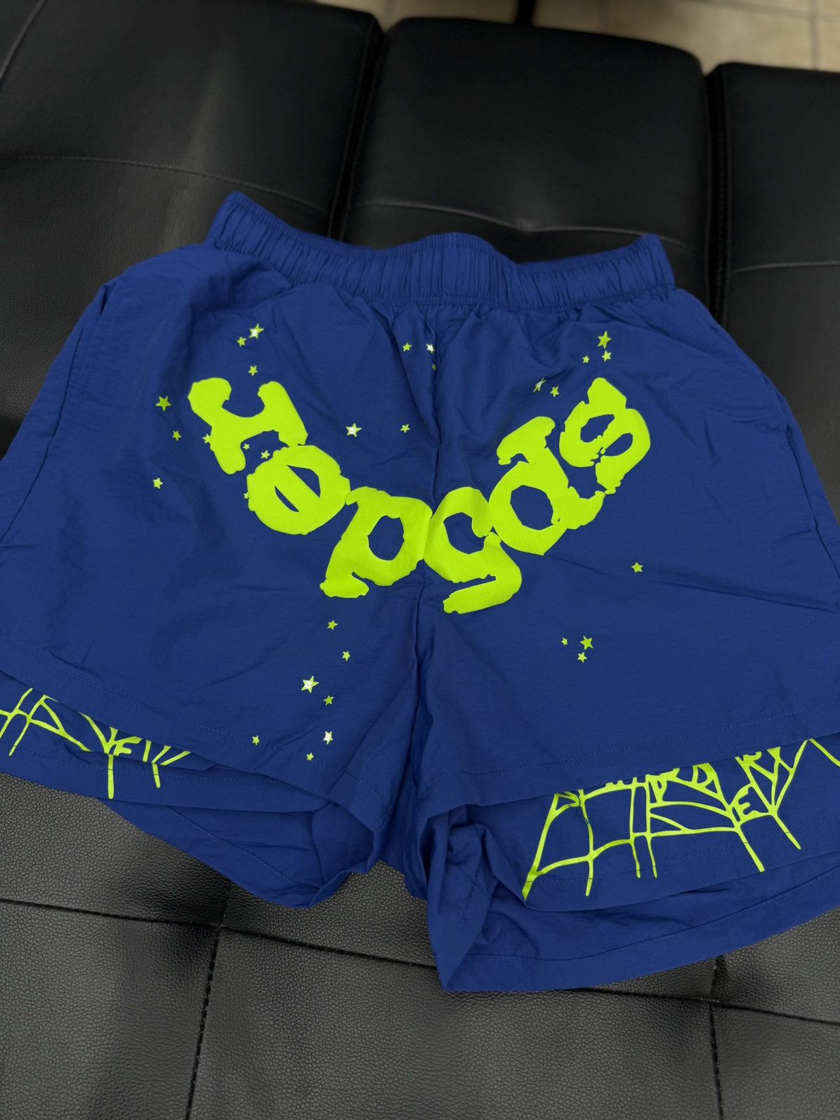 Sp5der Sp5der Worldwide Web Shorts Blue 2025 Size XS (NEW) Size US 28 / EU 44 - 2 Thumbnail