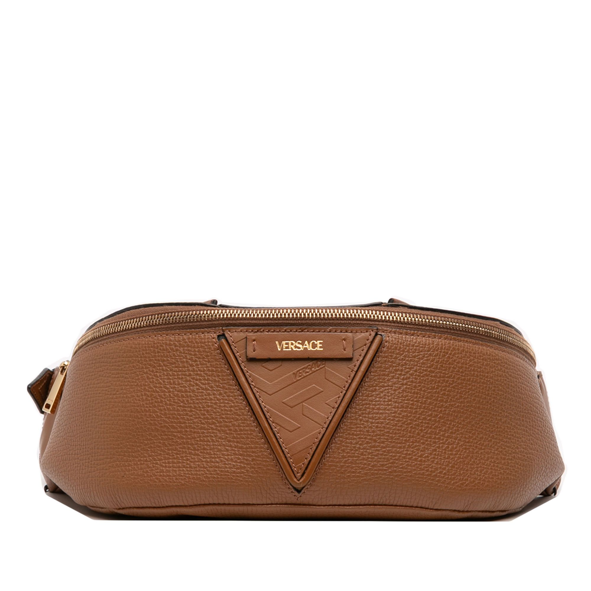 Versace Leather V Greca Signature Belt Bag