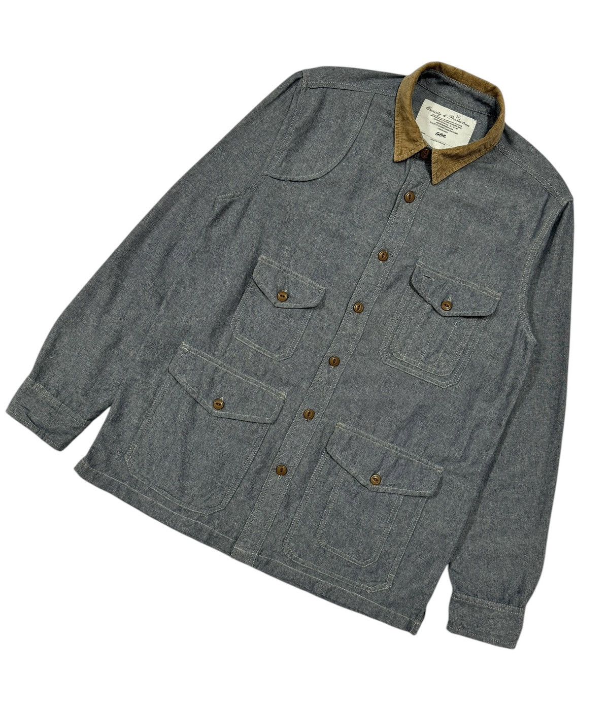 Japanese Brand × go slow caravan Gsc Union Made Multipocket Workers Chambray jacket Size US M / EU 48-50 / 2 - 6 Thumbnail