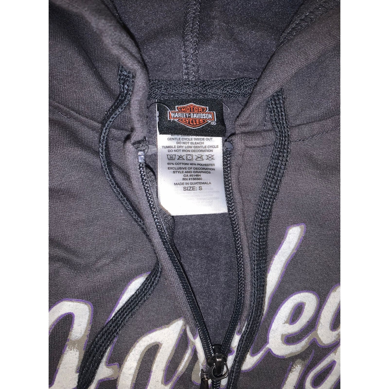 Harley Davidson Harley-Davidson Dark Grey Purple Hoodie Unisex Small Size US S / EU 44-46 / 1 - 4 Thumbnail