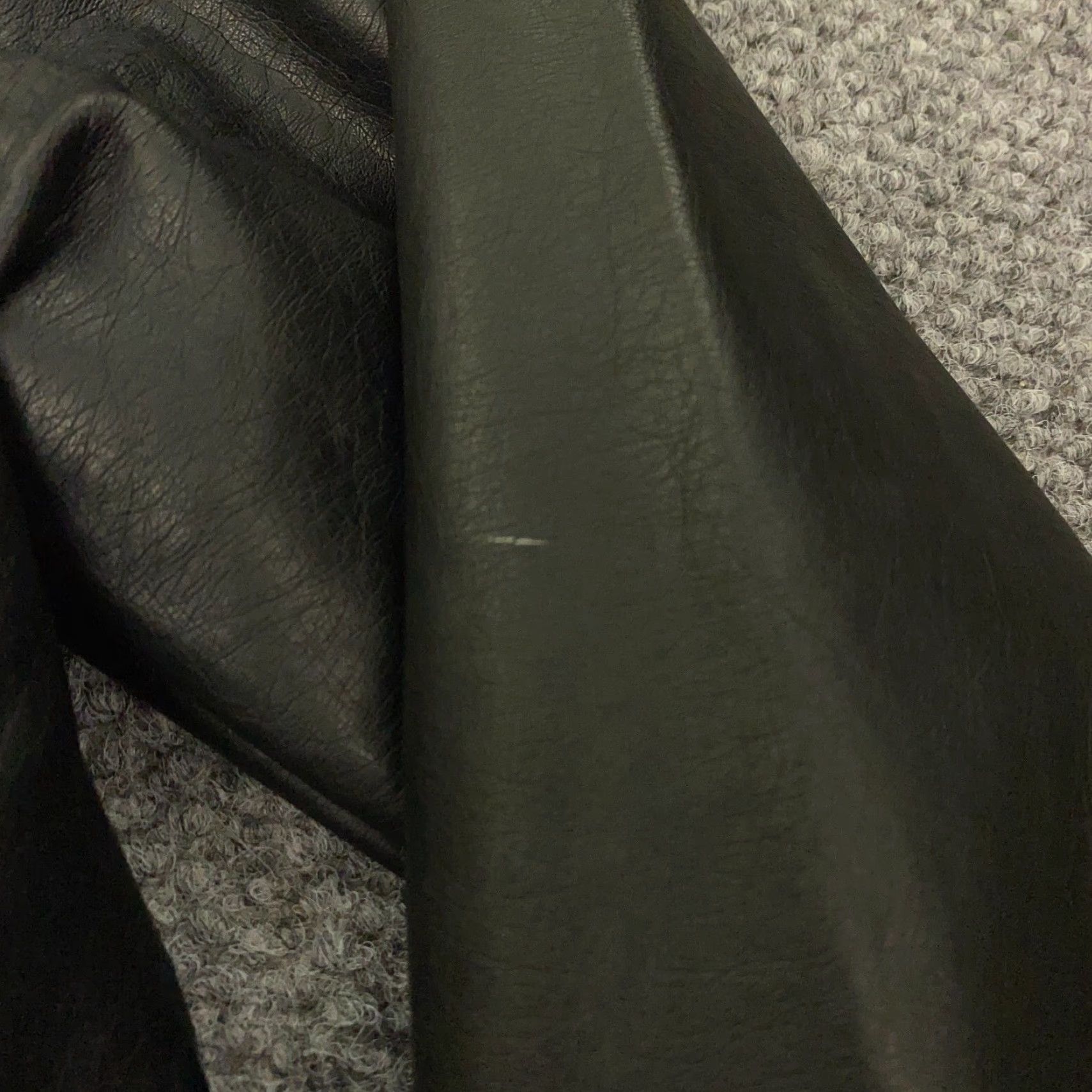 Vintage AOWOFS Mens Jacket Black Faux Leather Zip Biker Motorcycle Style Coat Lined Pockets Size US M / EU 48-50 / 2 - 7 Thumbnail