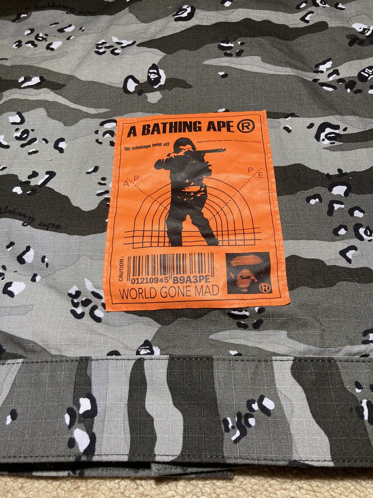 Bape 2018 Bape Gray Ape Face Camo Jacket Logo Denim Black Loose Size US M / EU 48-50 / 2 - 11 Thumbnail
