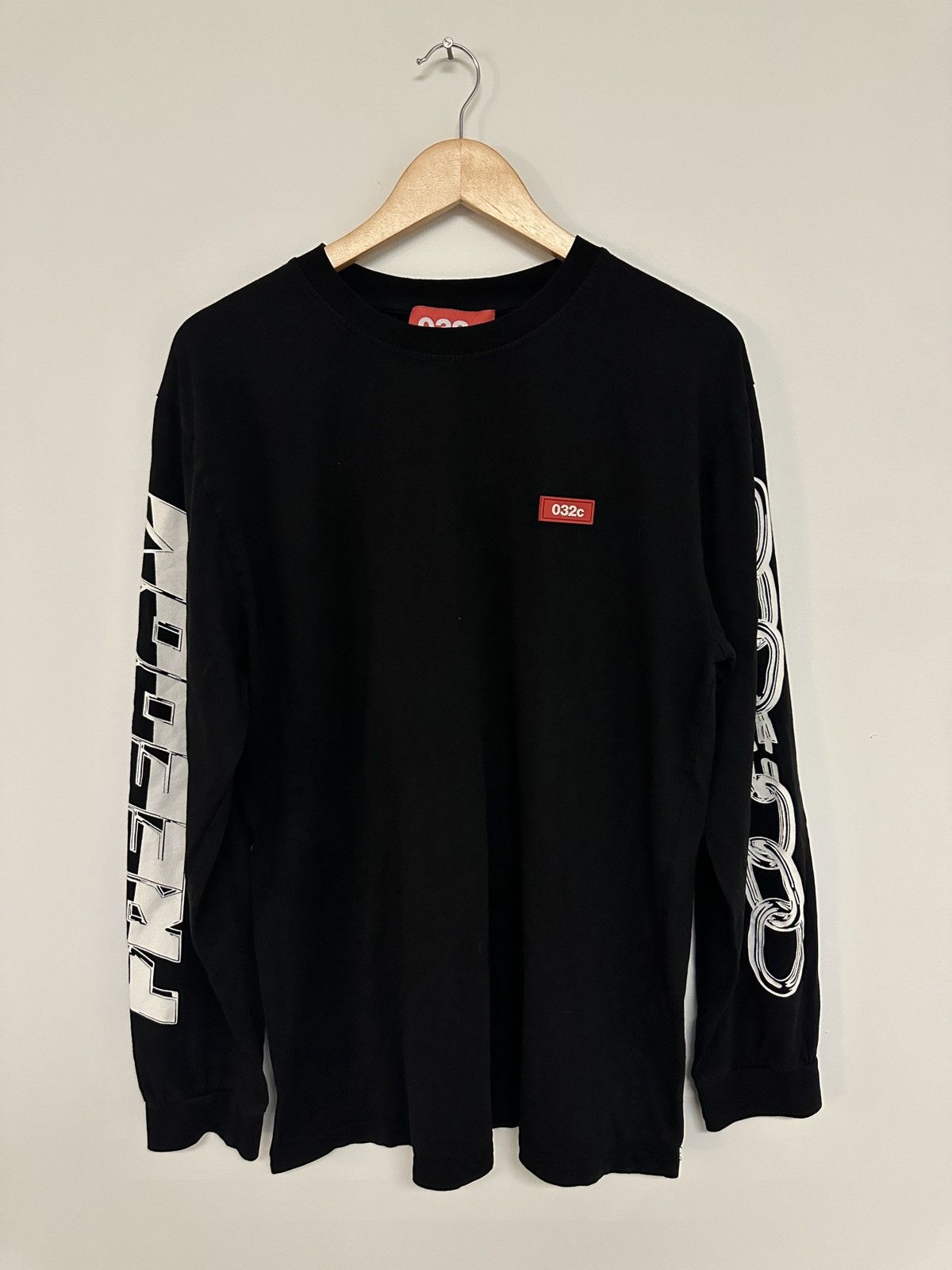 image of 032C Freedom Long Sleeve Size L in Black, Men's