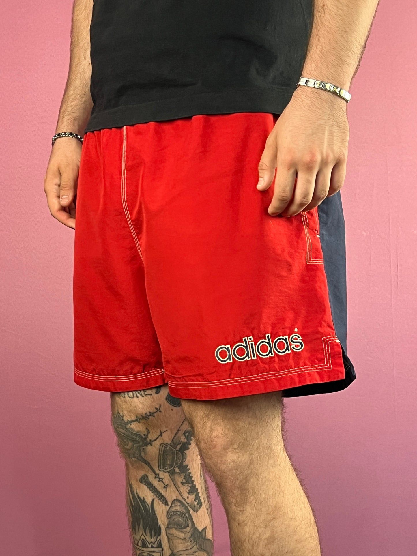 Adidas × Vintage 90s Adidas Vintage Men's Sport Shorts - L Size US 34 / EU 50 - 2 Thumbnail