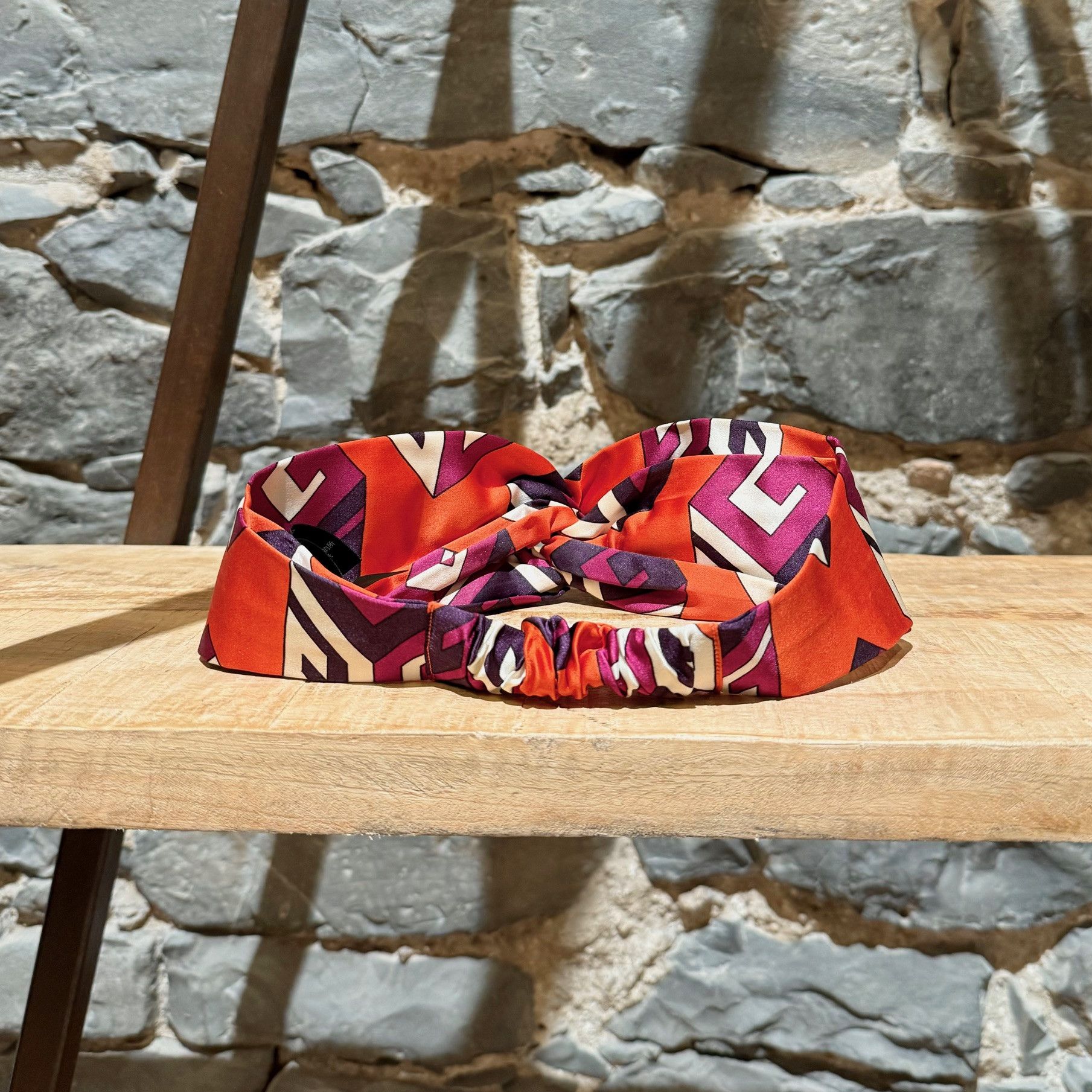 Gucci Gucci Orange Silk G Cube Silk Headband Size ONE SIZE - 4 Thumbnail