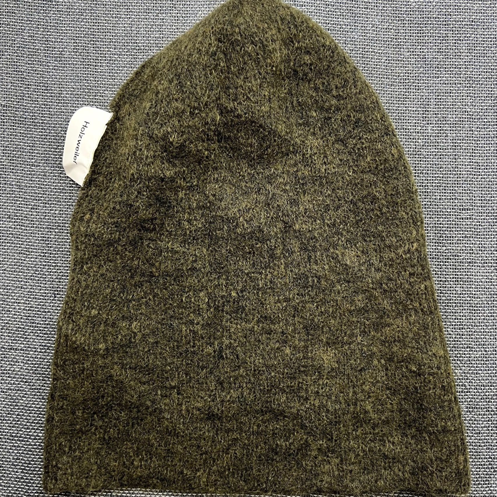 Holzweiler Holzweiler Erica Womens Beanie Hat One Size Green Wool Mohair Rollup Fleece Knit Beanie Mens Womens Girls Boys Size ONE SIZE - 3 Thumbnail