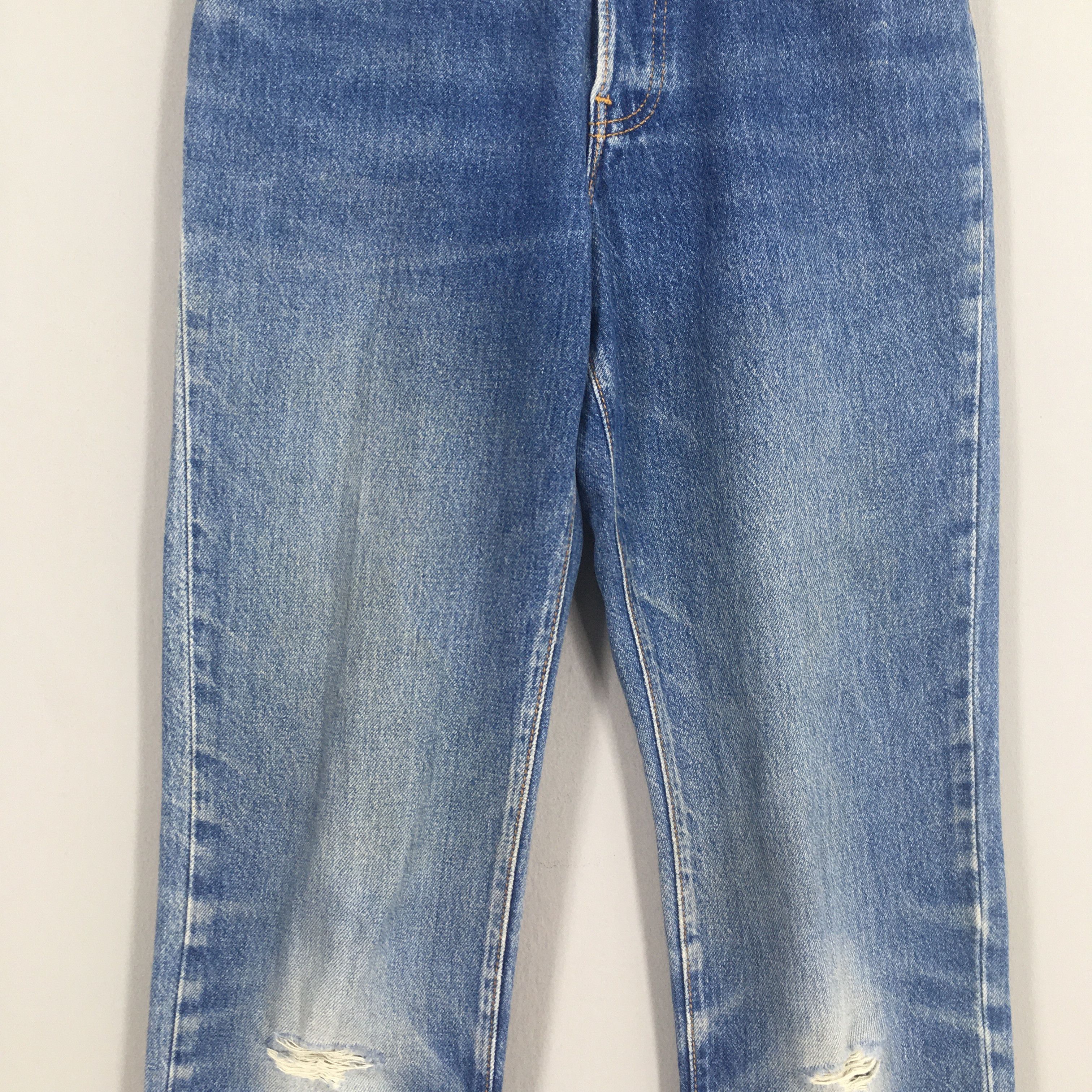 Levi's Size 23x27 Vintage 80s Levi's 501 Faded Blue Jeans S582 Size 23" - 3 Thumbnail