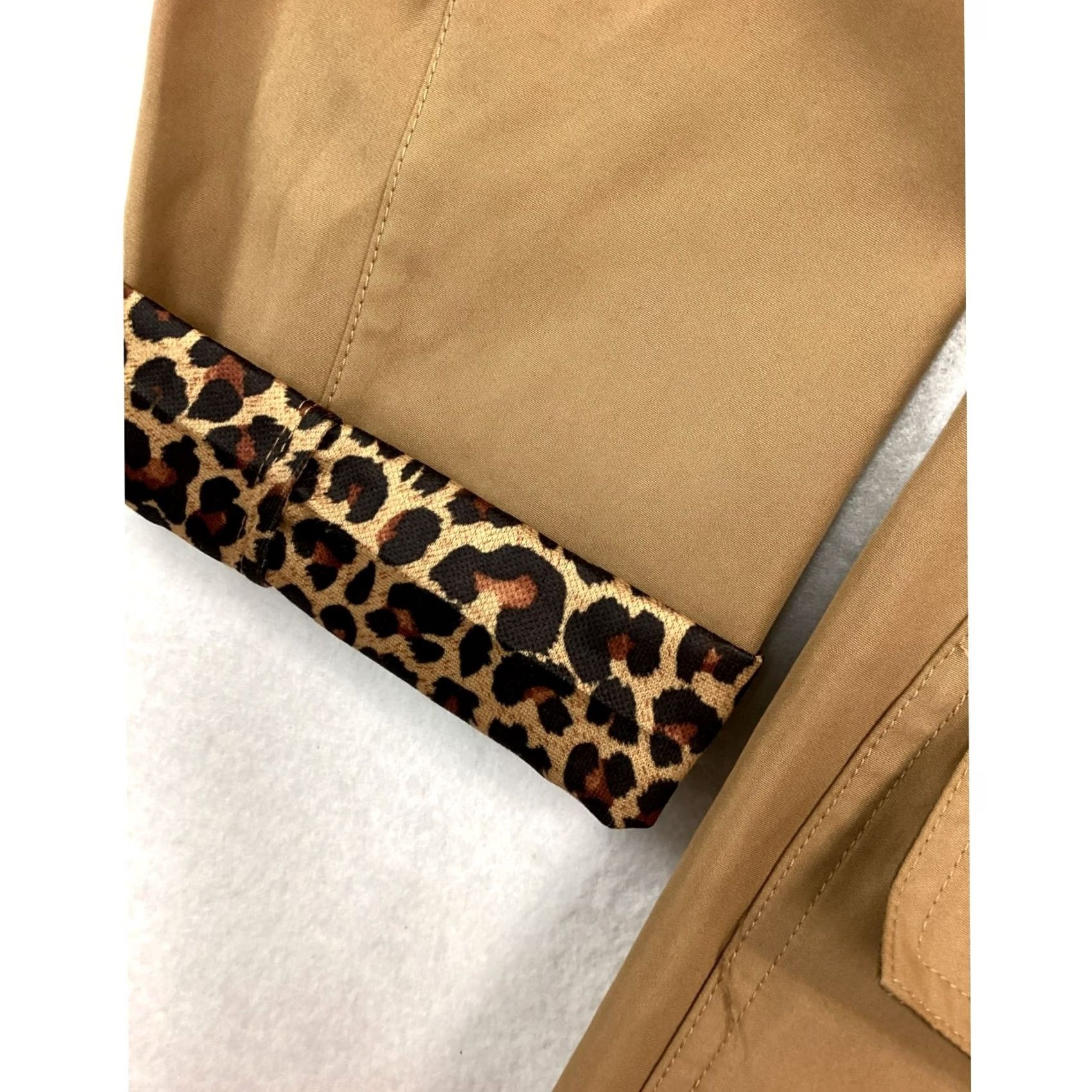 Vintage VINTAGE Dennis Basso Coat Womens Medium Light Brown Polyester Basic Jacket Animal Print Interior Mens? Size M / US 6-8 / IT 42-44 - 4 Thumbnail