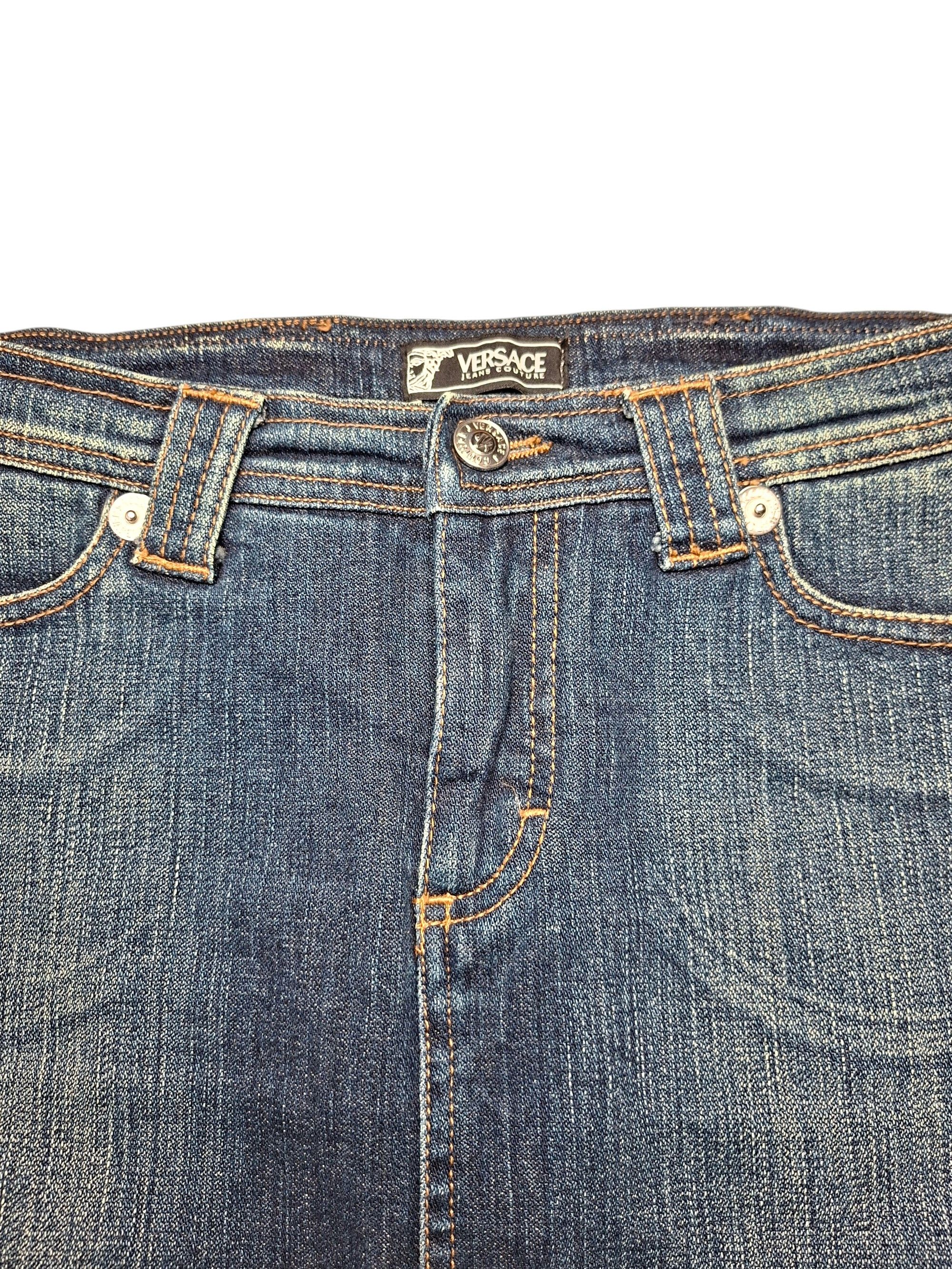 Versace Jeans Couture VTG 00s Versace Jeans Couture VJC Denim Skirt Archive Size 30" / US 8 / IT 44 - 8 Thumbnail