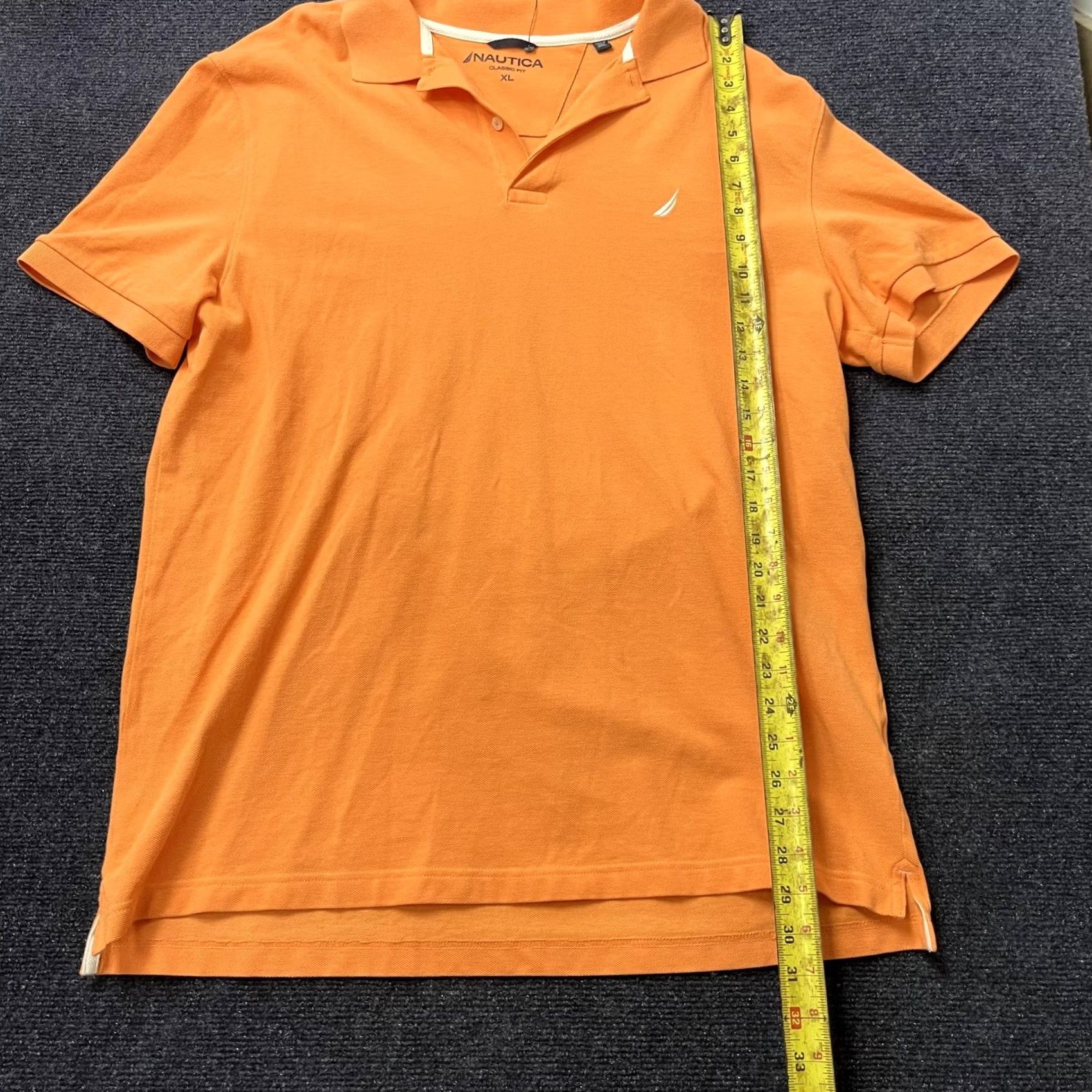 Nautica Nautica Polo Shirt Mens XL Orange Classic Fit Short Sleeve Collared Cotton Size US XL / EU 56 / 4 - 5 Thumbnail