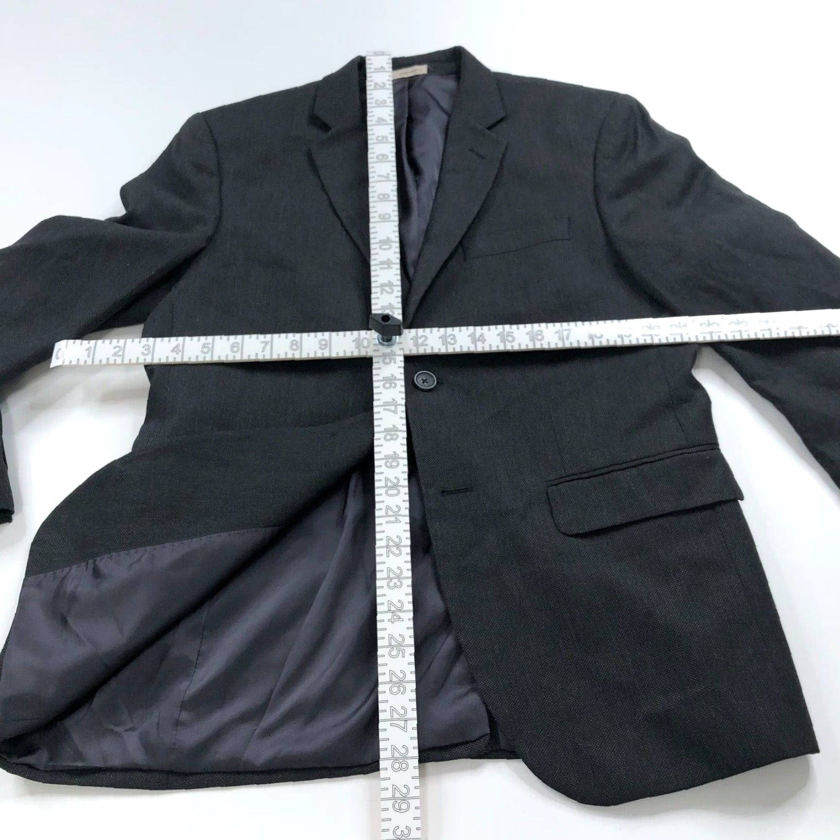 Banana Republic Banana Republic Blazer Short 40S Tailored Fit Gray Bird's Eye Notch Lapel Men Formal Blazer/Coat Buttons Four-Button Single-Breasted Jacket Size US 40 / EU 56 - 5 Thumbnail