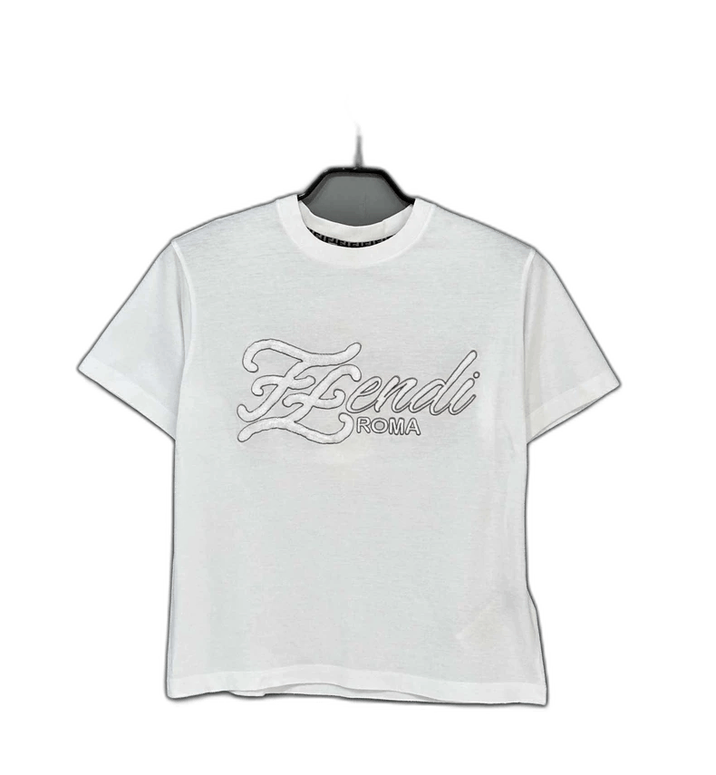 Fendi Fendi Logo Short Sleeve TShirt Size US S / EU 44-46 / 1 - 1 Thumbnail
