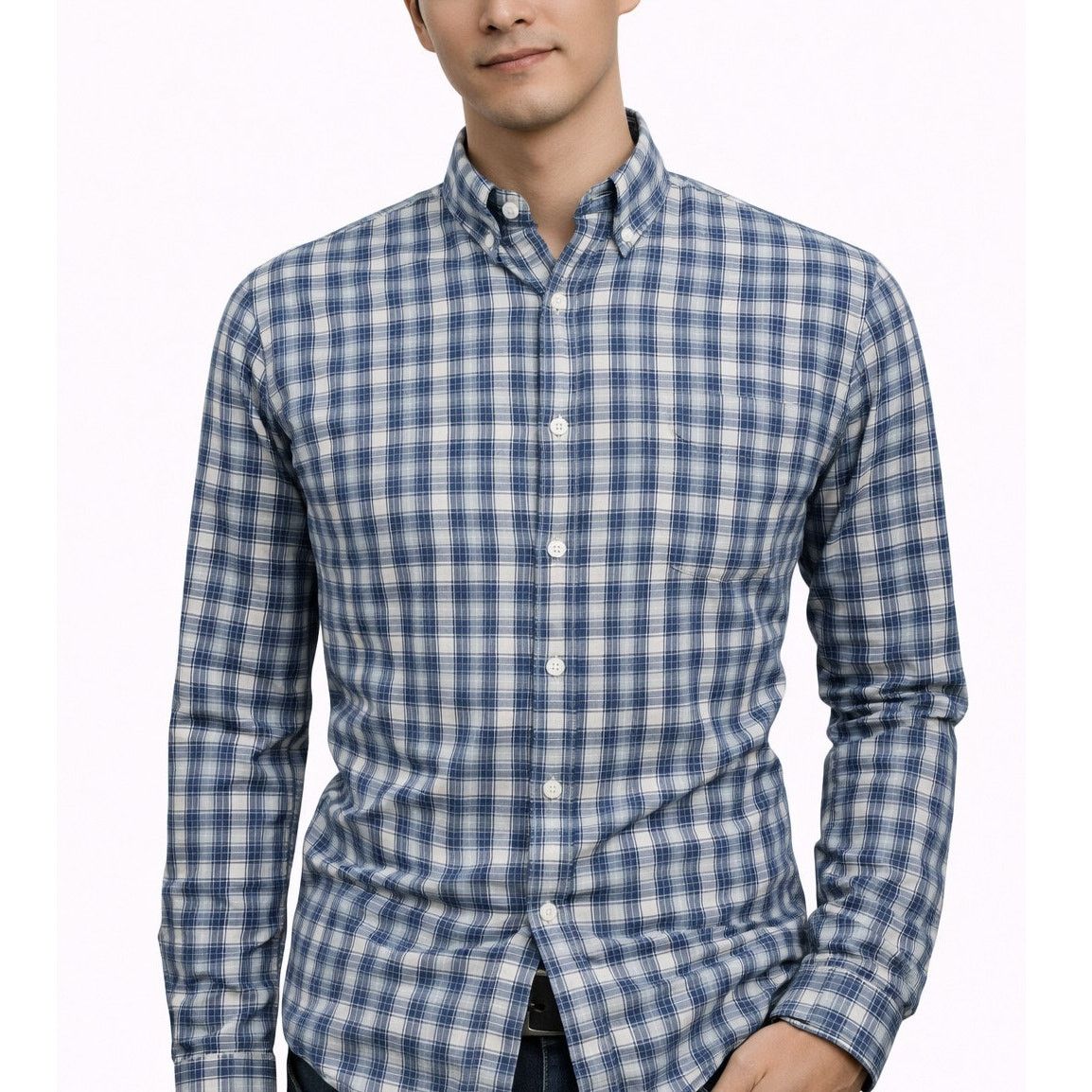J.Crew J. Crew Shirting Slim Fit Blue Plaid Check Button down S Size US S / EU 44-46 / 1 - 1 Thumbnail