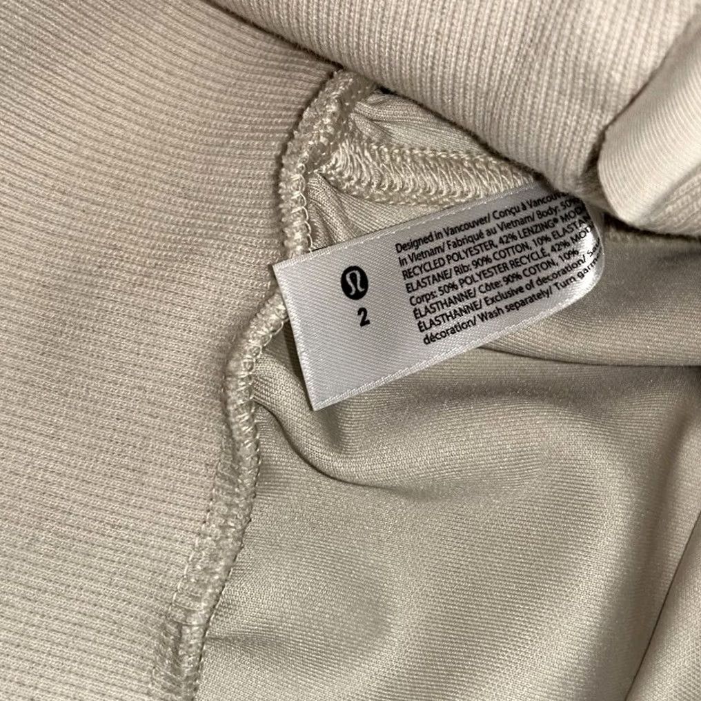 Lululemon Lululemon Women’s Sweatshirt Pullover Long Sleeve Softstreme Ribbed-Hem Size 2 Ivory Casual Size XS / US 0-2 / IT 36-38 - 5 Thumbnail