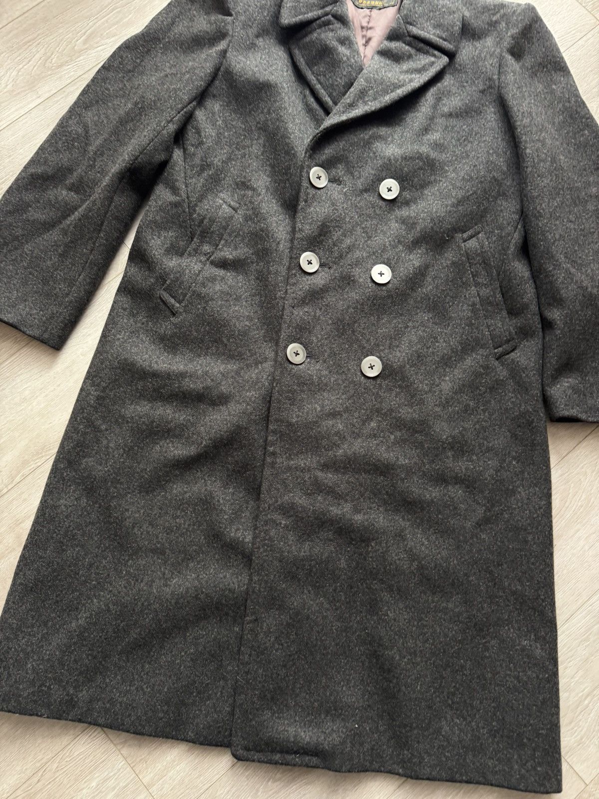 Japanese Brand Vintage Double Breasted Wool Coat – China Made – 90s Era Size US M / EU 48-50 / 2 - 3 Thumbnail