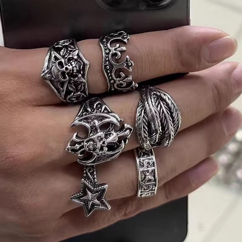 Jewelry Gothic Ring Set Size ONE SIZE - 3 Thumbnail