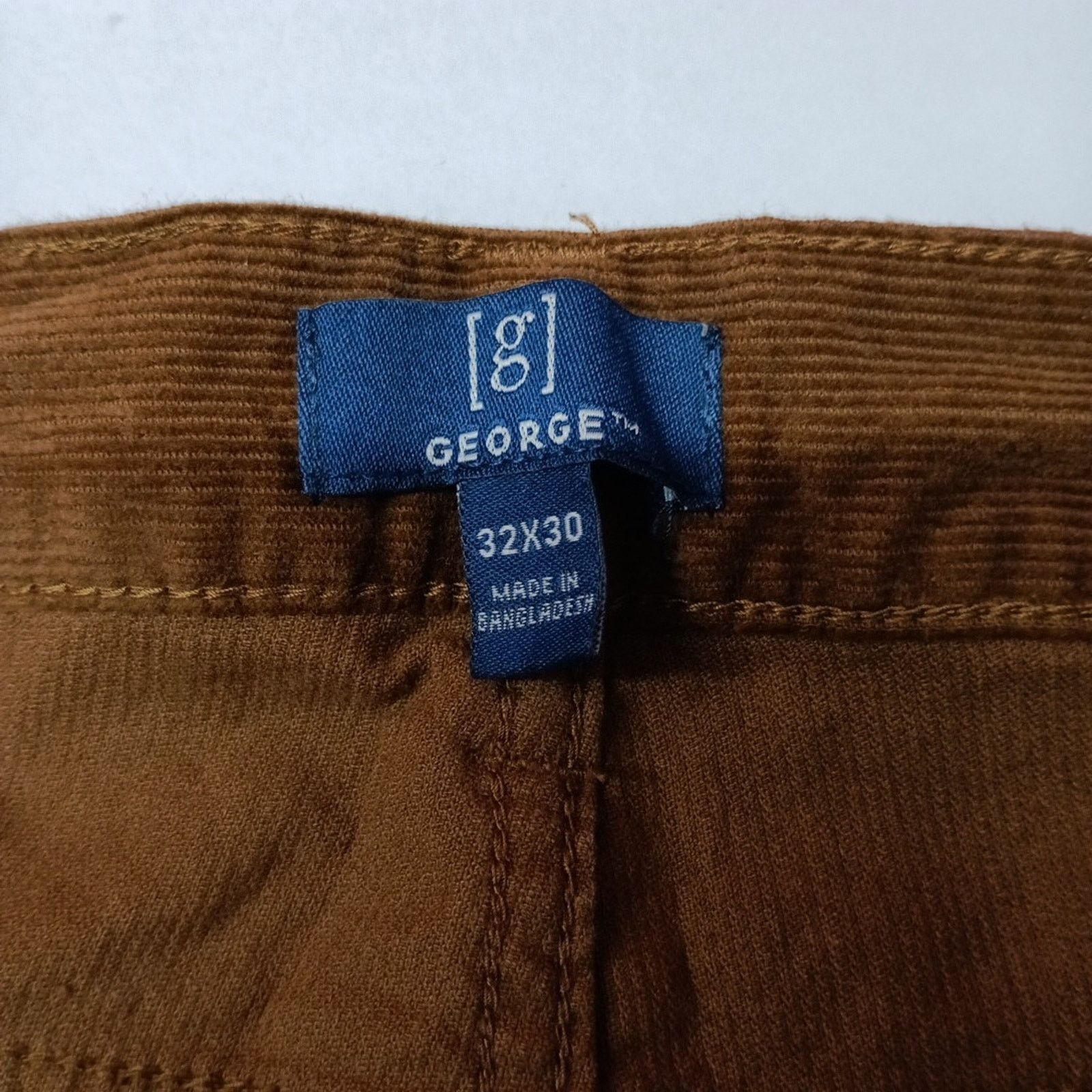 George George Brown Corduroy Dress Pants Men's Size 32x30 Stretch Size US 32 / EU 48 - 5 Thumbnail