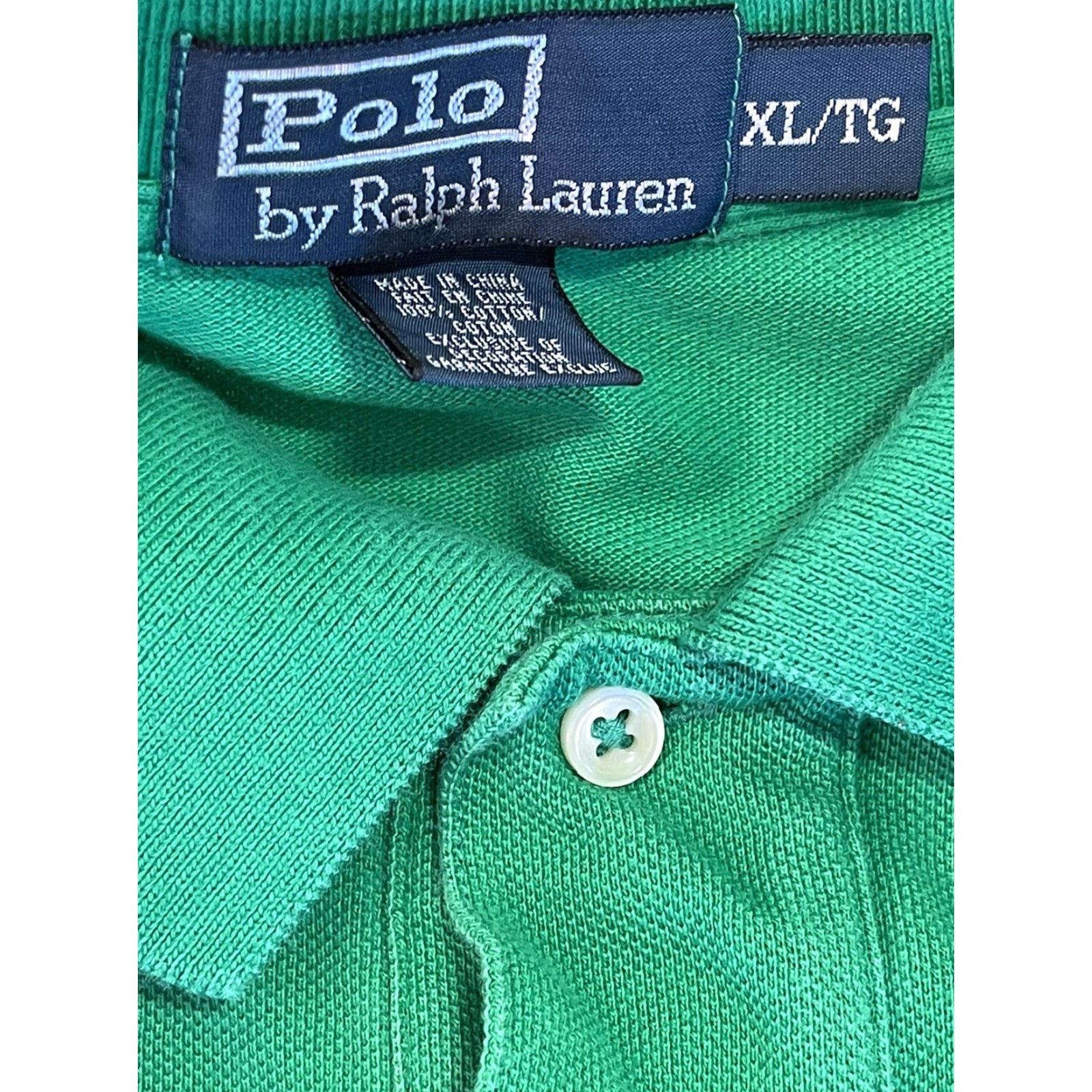Polo Ralph Lauren VINTAGE Polo Ralph Lauren Polo Shirt Golf Mens XL Green 90s Short Sleeve Classic Logo Men Size US XL / EU 56 / 4 - 3 Thumbnail