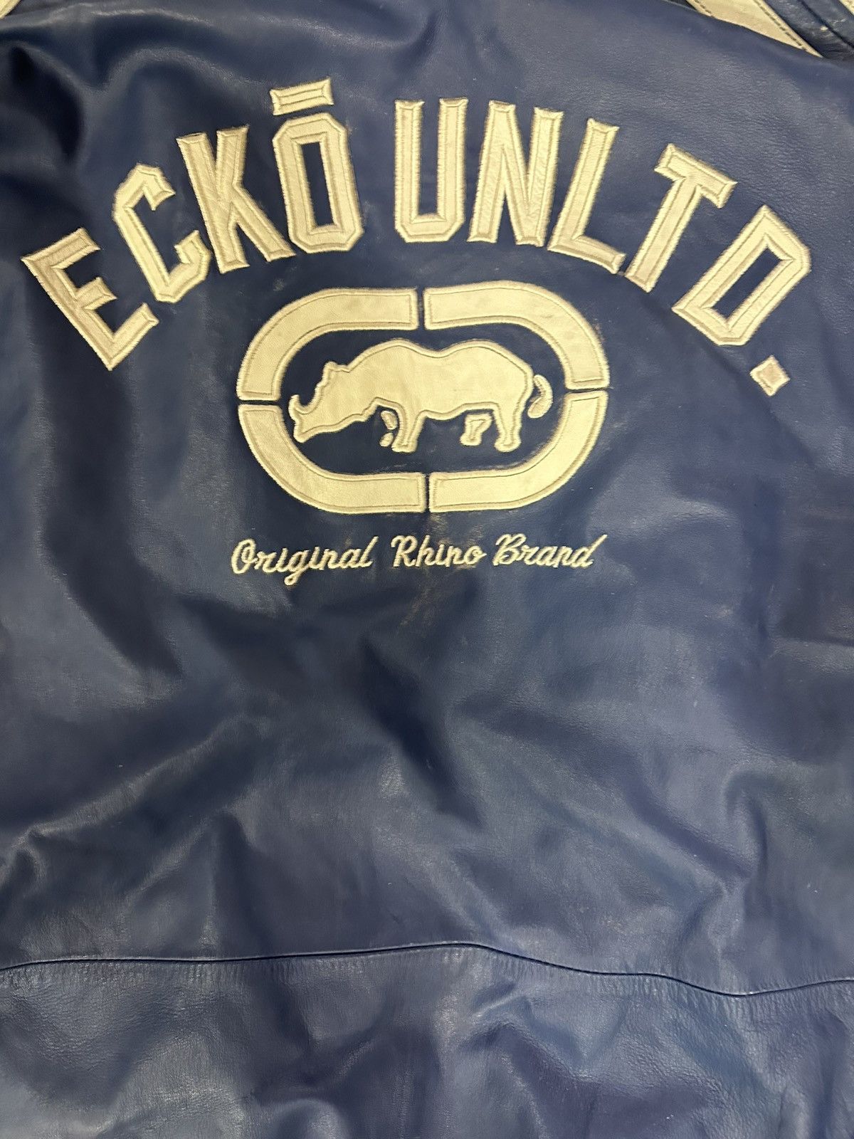Ecko Unltd. × Phat Farm × Vintage Vintage Eckō Revers-able Leather Bomber! Size US XL / EU 56 / 4 - 4 Thumbnail