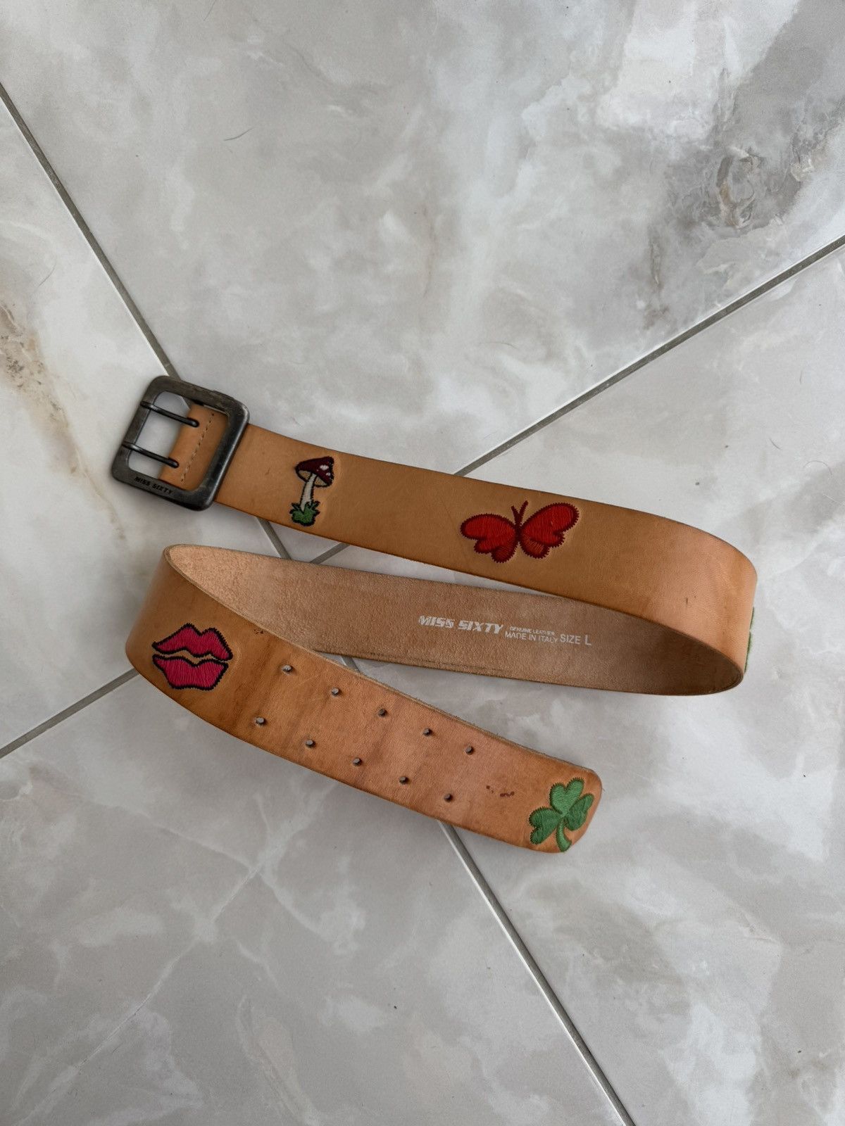 Miss Sixty × Vintage Miss Sixty Vintage Leather Belt Size ONE SIZE - 1 Thumbnail