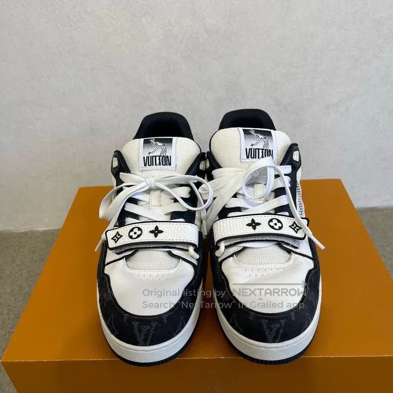 Louis Vuitton Louis Vuitton Black and white color-block Trainer board sh Size US 8 / EU 41 - 2 Thumbnail