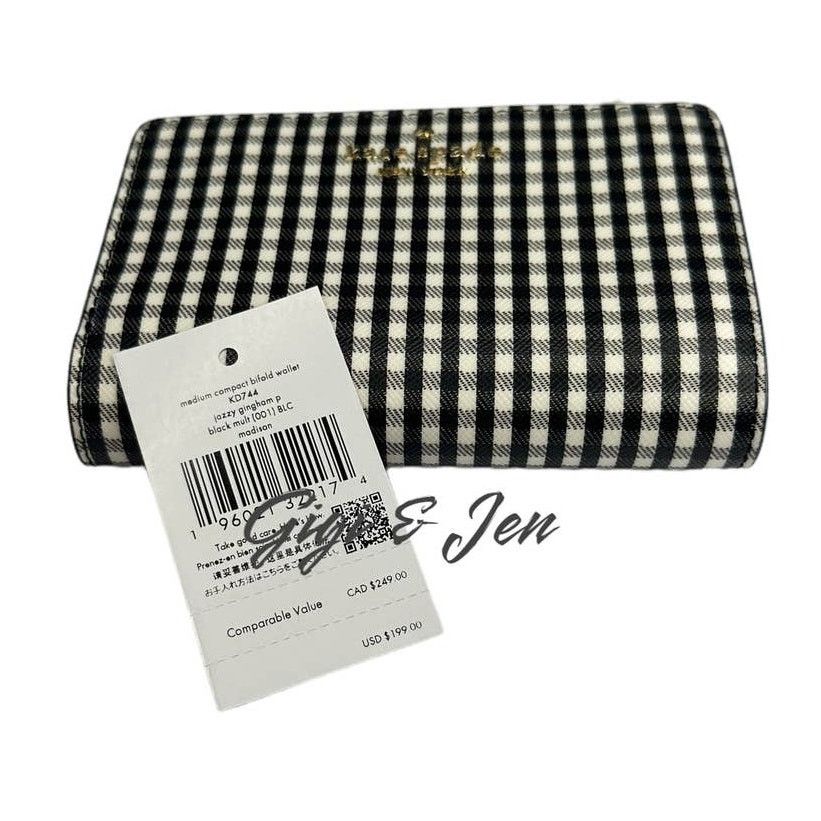 Kate Spade Kate spade Madison Jazzy Gingham Printed Medium Wallet Size ONE SIZE - 3 Thumbnail