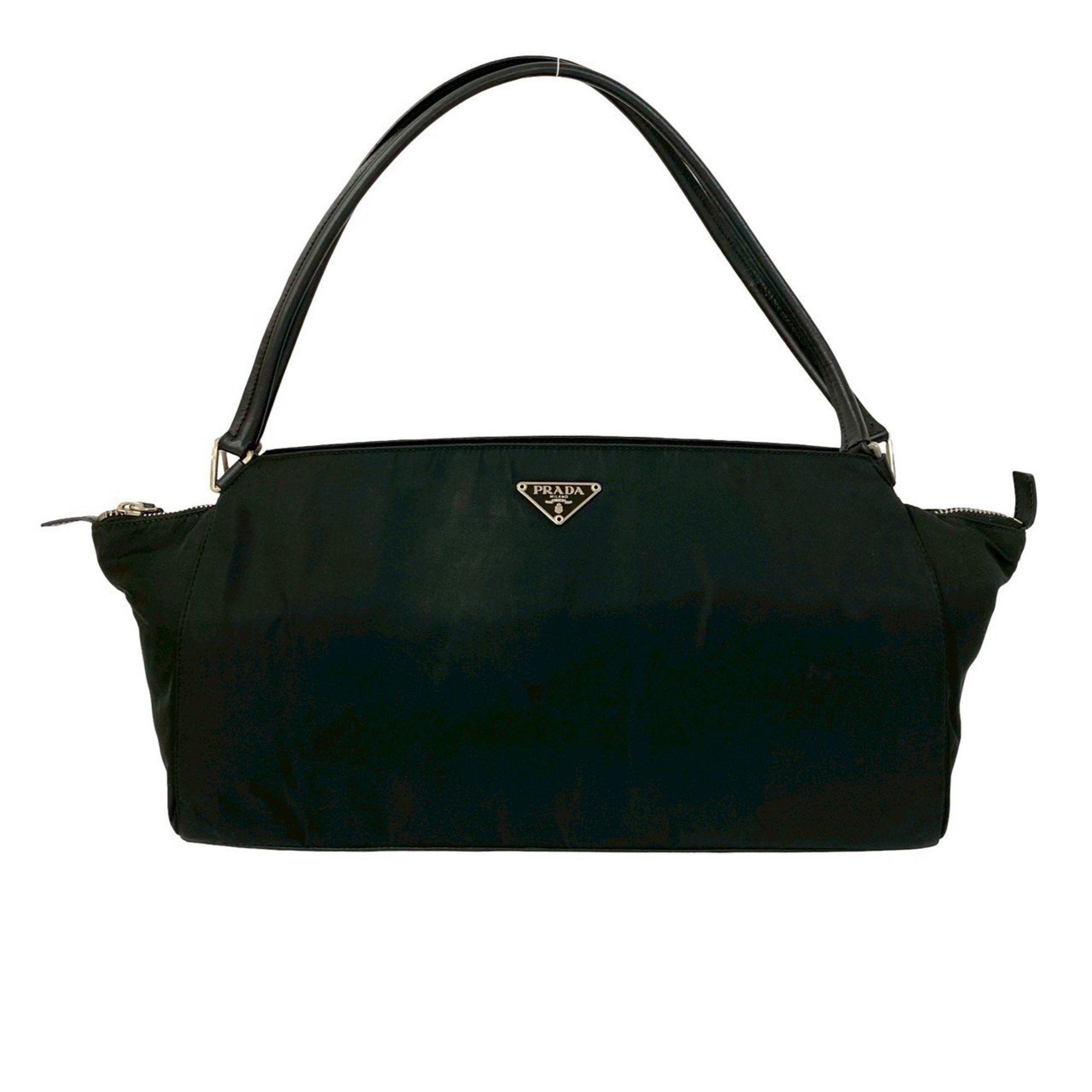Prada Bag Logo Real Prada Triangle Logo Hardware Nylon Leather 