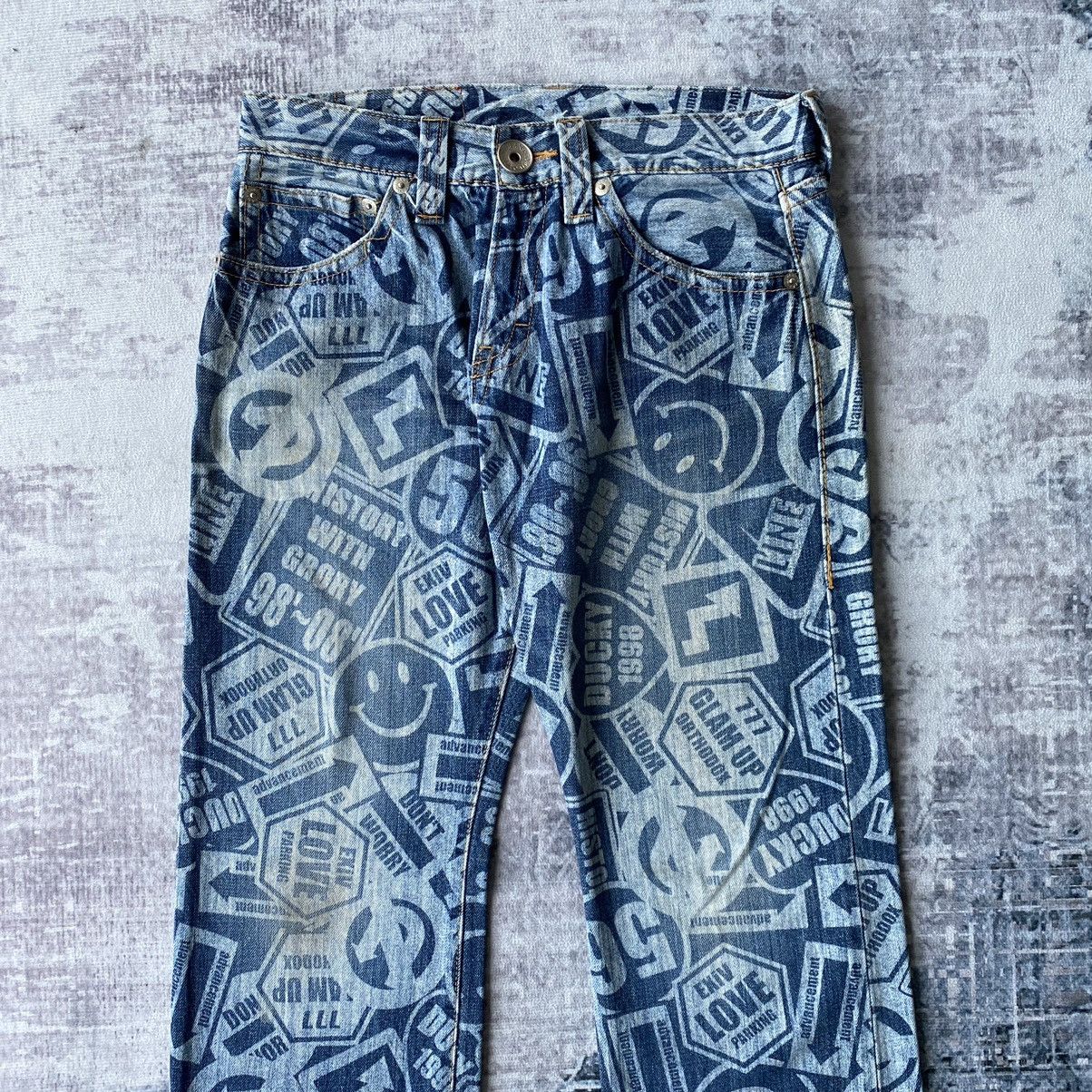 If Six Was Nine × Japanese Brand × Le Grande Bleu (L.G.B.) Co&Lu Coandlu Japanese Full print Denim Jeans Size US 30 / EU 46 - 2 Thumbnail