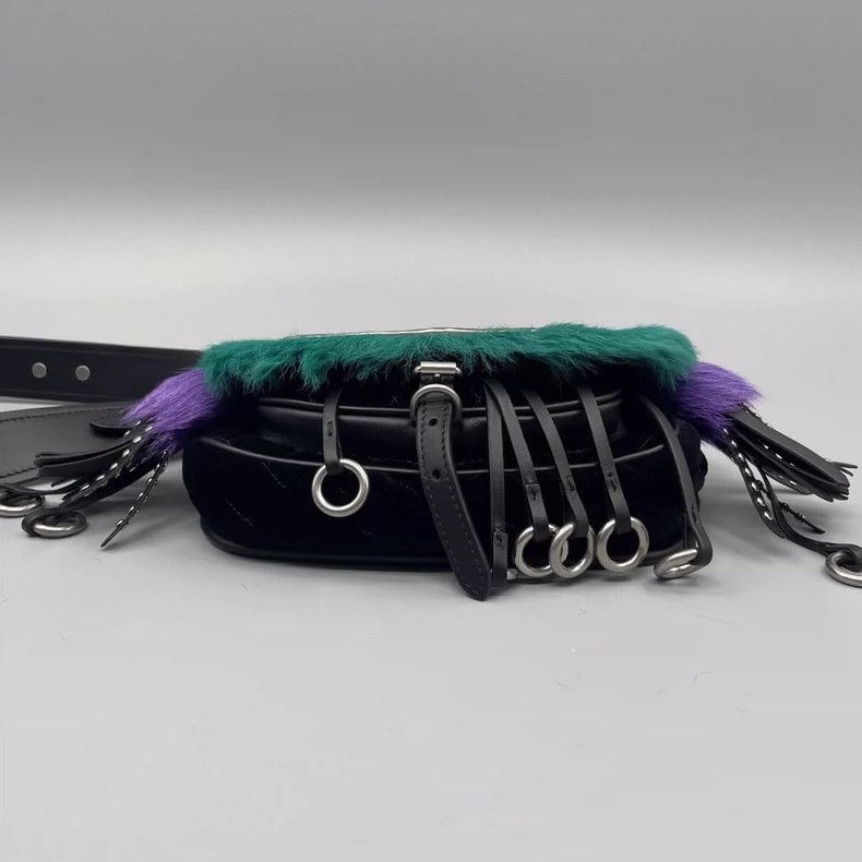 Prada Prada Pony Hair Fringe Crossbody Bag -2505 Size ONE SIZE - 3 Thumbnail