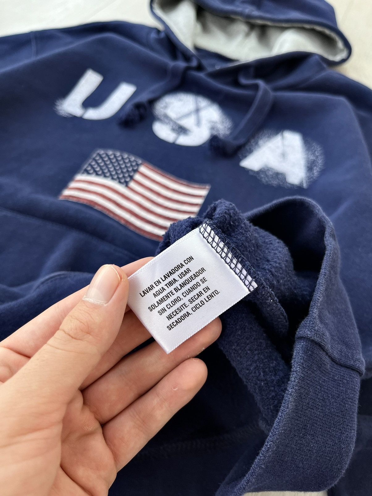 Vintage USA Flag Hoodie Big Logo Like Polo Ralph Lauren Y2K Vintage Size US M / EU 48-50 / 2 - 10 Thumbnail