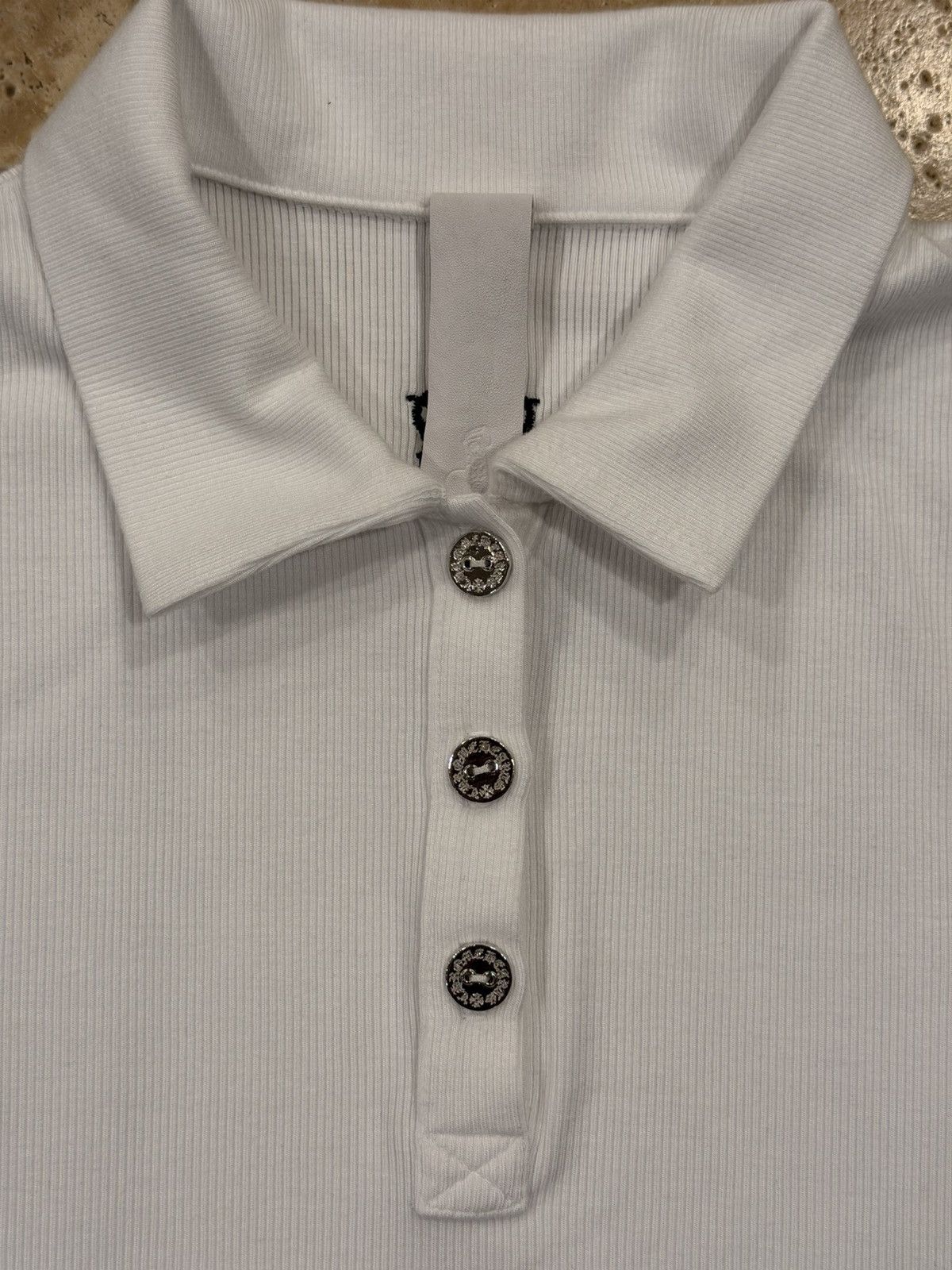 Chrome Hearts Chrome Hearts Polo Y NOT Dagger Embroidered White Dress Size L / US 10 / IT 46 - 8 Thumbnail