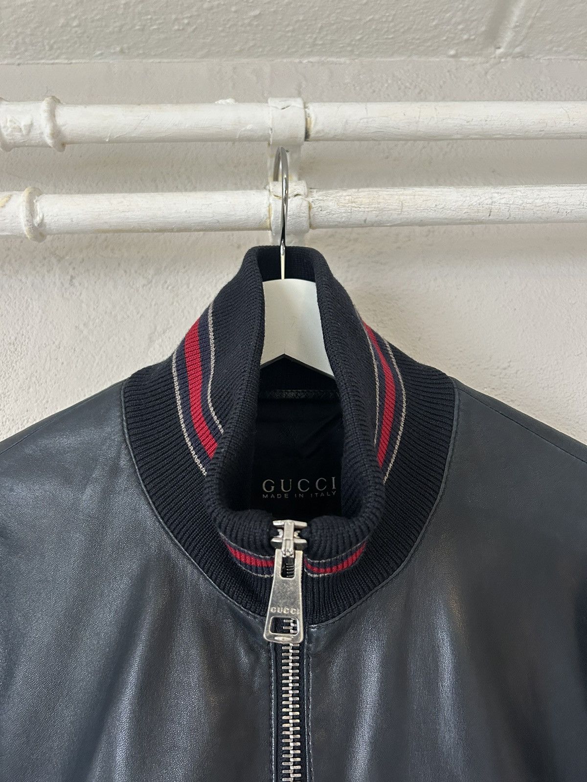 Gucci Gucci Black Lambskin Leather Bomber Jacket - Size IT 46 Size US S / EU 44-46 / 1 - 3 Thumbnail