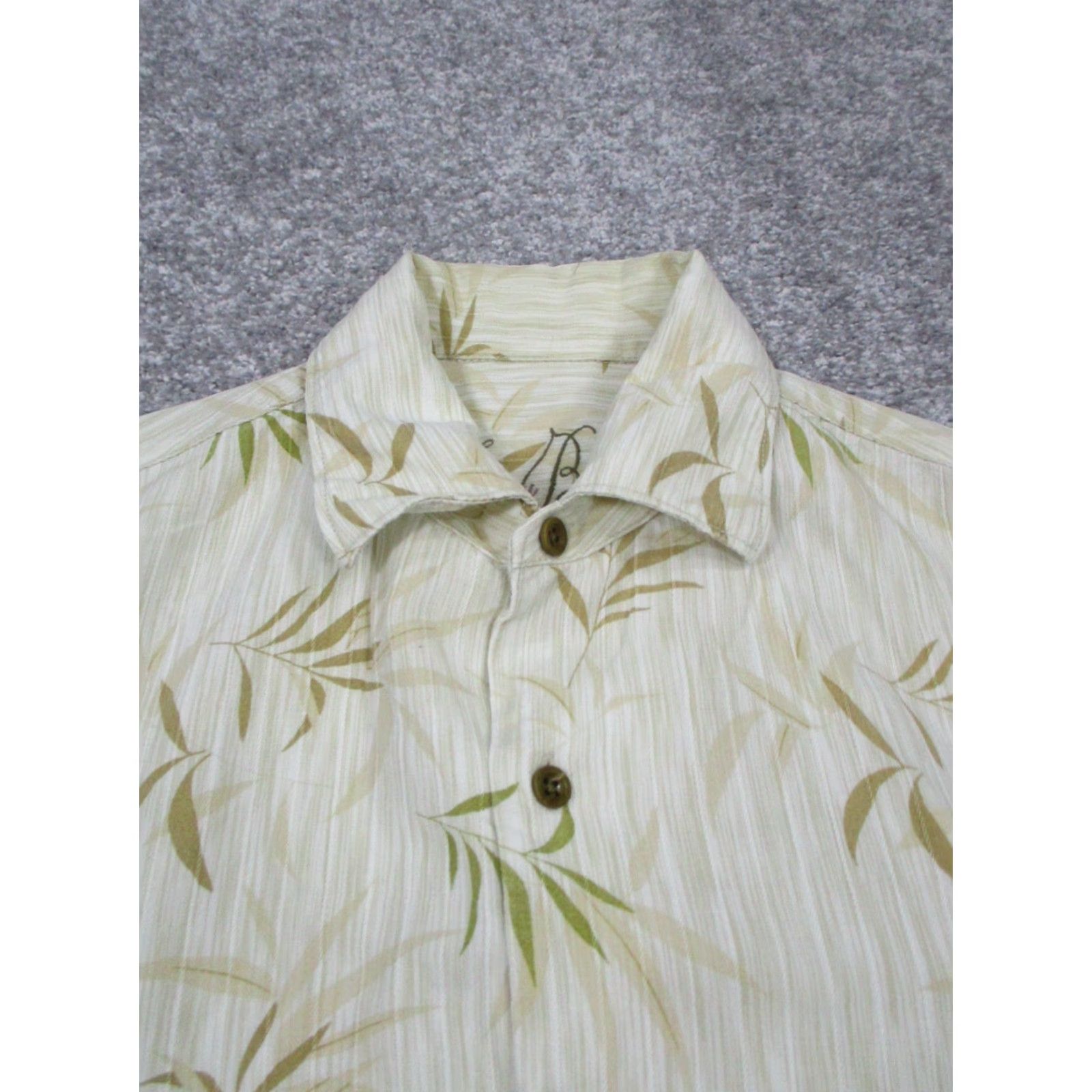 Tommy Bahama Tommy Bahama Shirt Mens Small Beige Green Floral Button Up Size US S / EU 44-46 / 1 - 2 Thumbnail